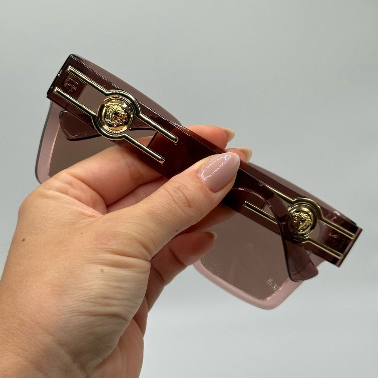 Versace NEW VERSACE VE4458 543573 Brown Transparent Light Brown Size ONE SIZE - 9 Thumbnail
