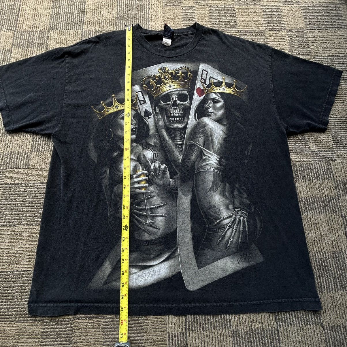 Vintage Vtg Y2K Ogabel Skull & Girls Graphic T-shirt Made In USA Size US XXL / EU 58 / 5 - 5 Thumbnail