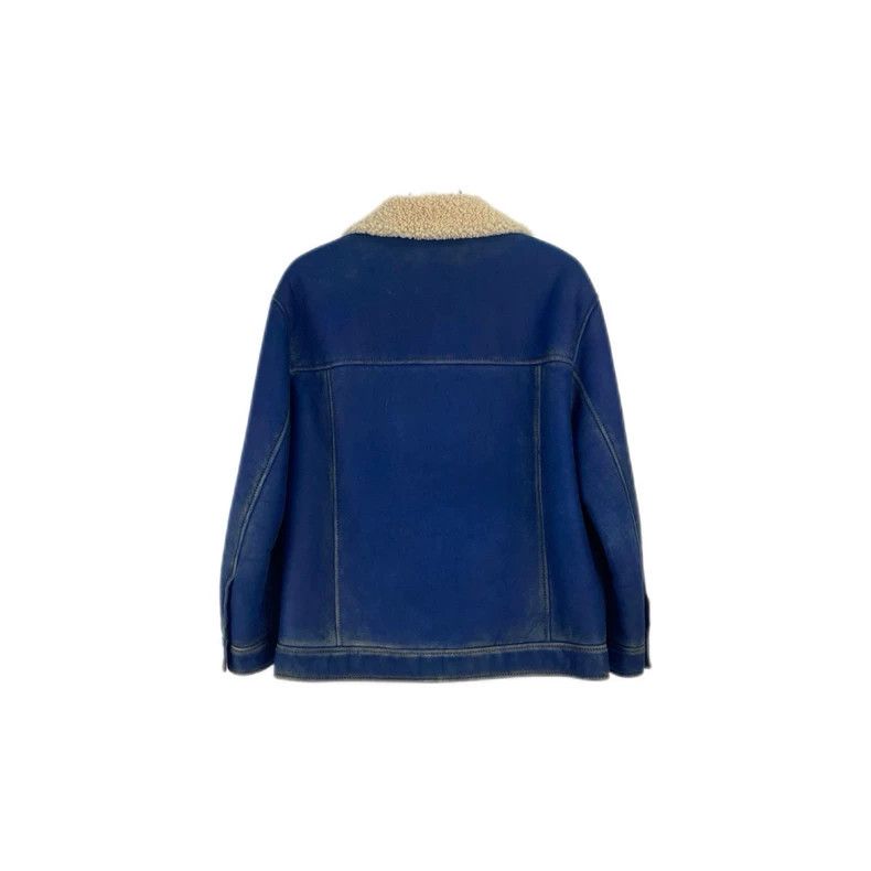 Prada Prada Blue triangle label teddy fur leather made old fur co Size US XXS / EU 40 - 2 Thumbnail