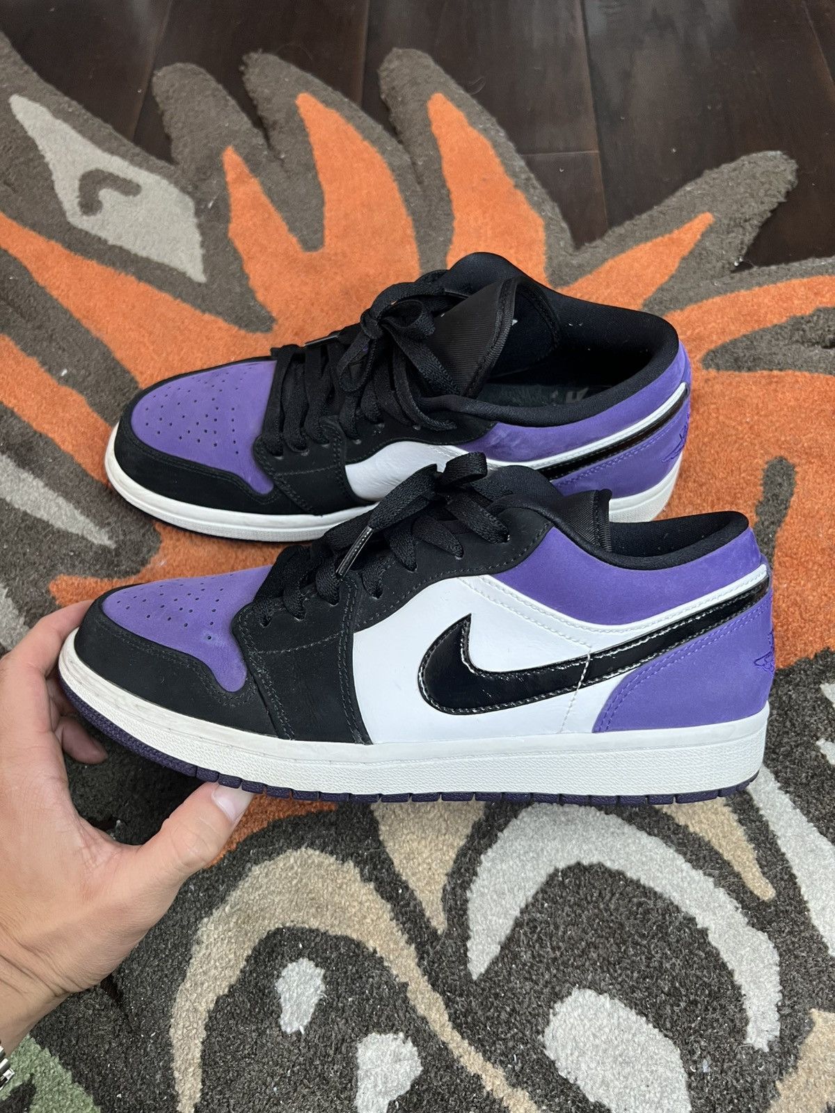 Jordan Brand × Nike Jordan 1 Low Court Purple Size US 8 / EU 41 - 3 Thumbnail
