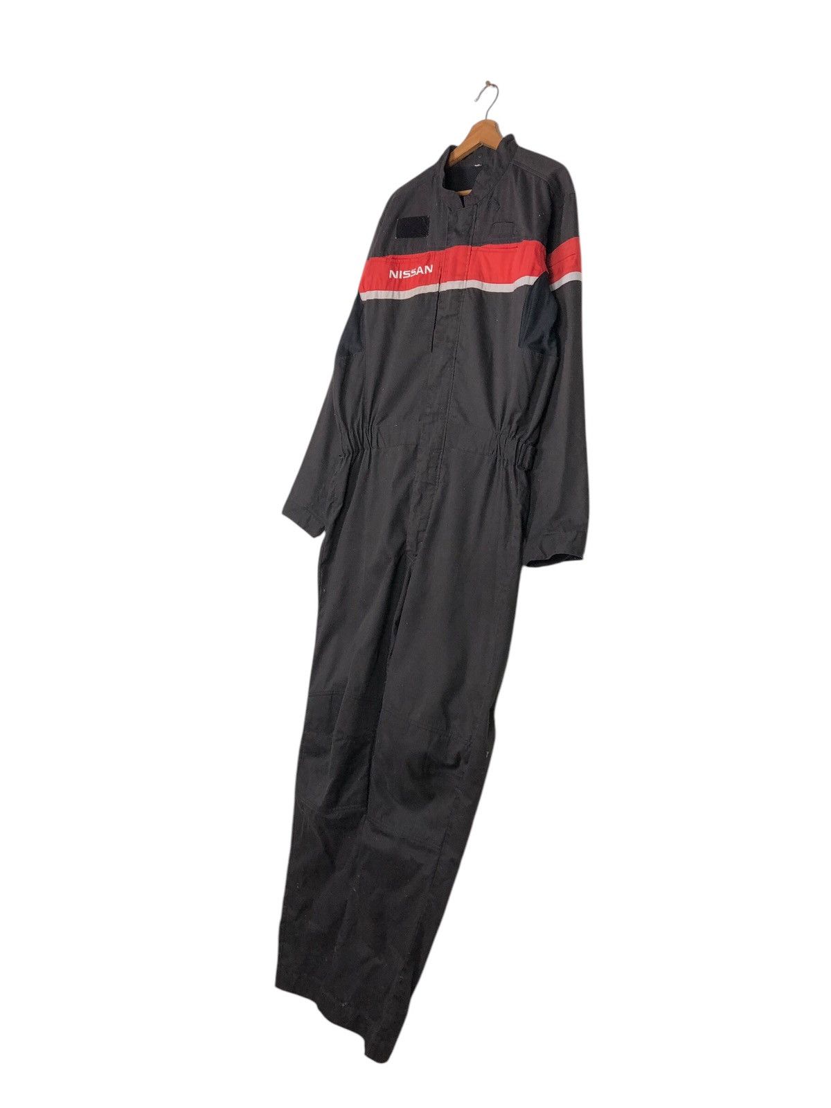 Japanese Brand 📌Vintage Overall Worker Racing Nissan Big Logo Spell Out Size US 38 / EU 54 - 3 Thumbnail
