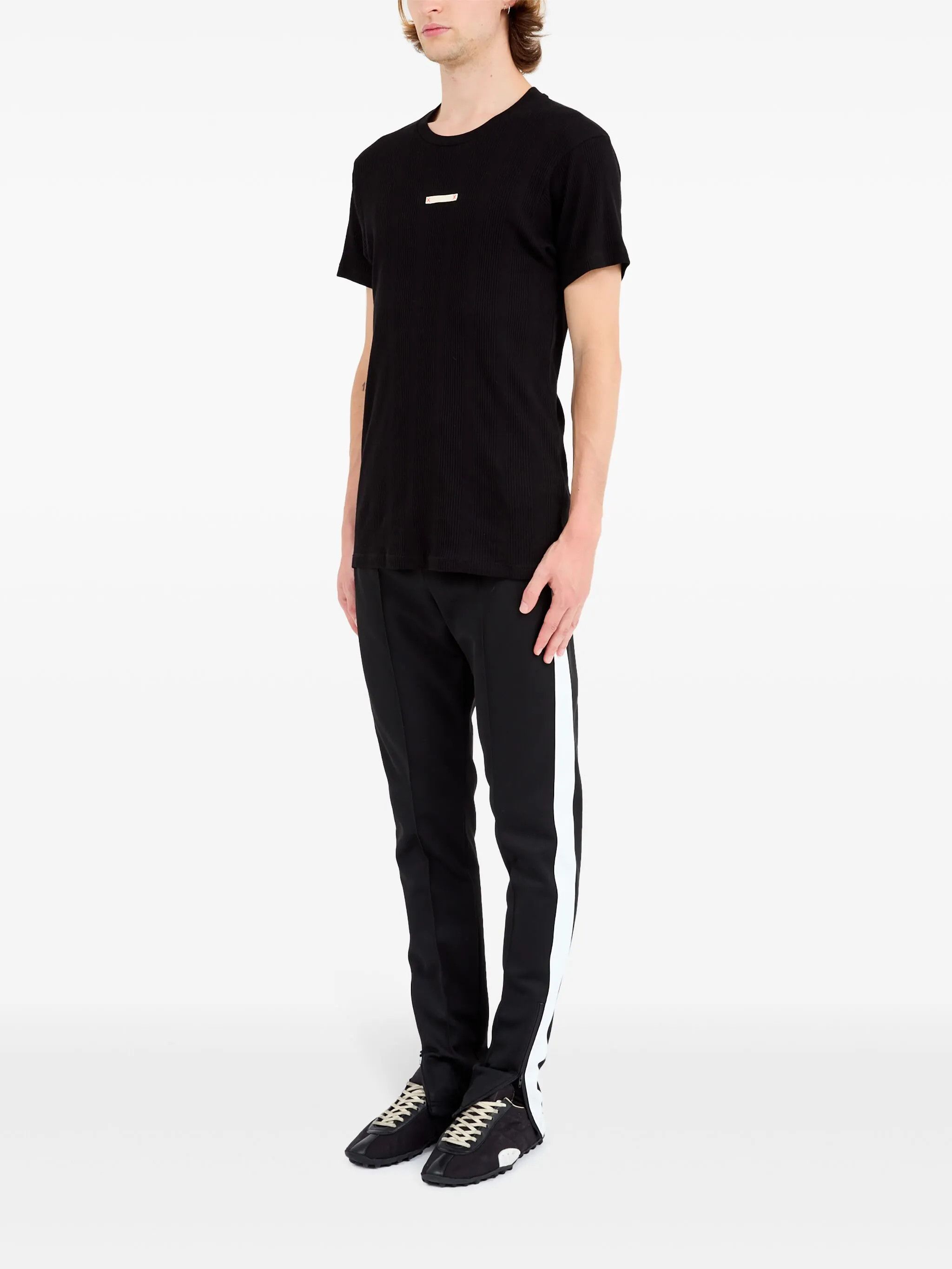 Maison Margiela o1w1db10126 Four-Stitch Logo T-Shirt in Black Size US M / EU 48-50 / 2 - 6 Thumbnail