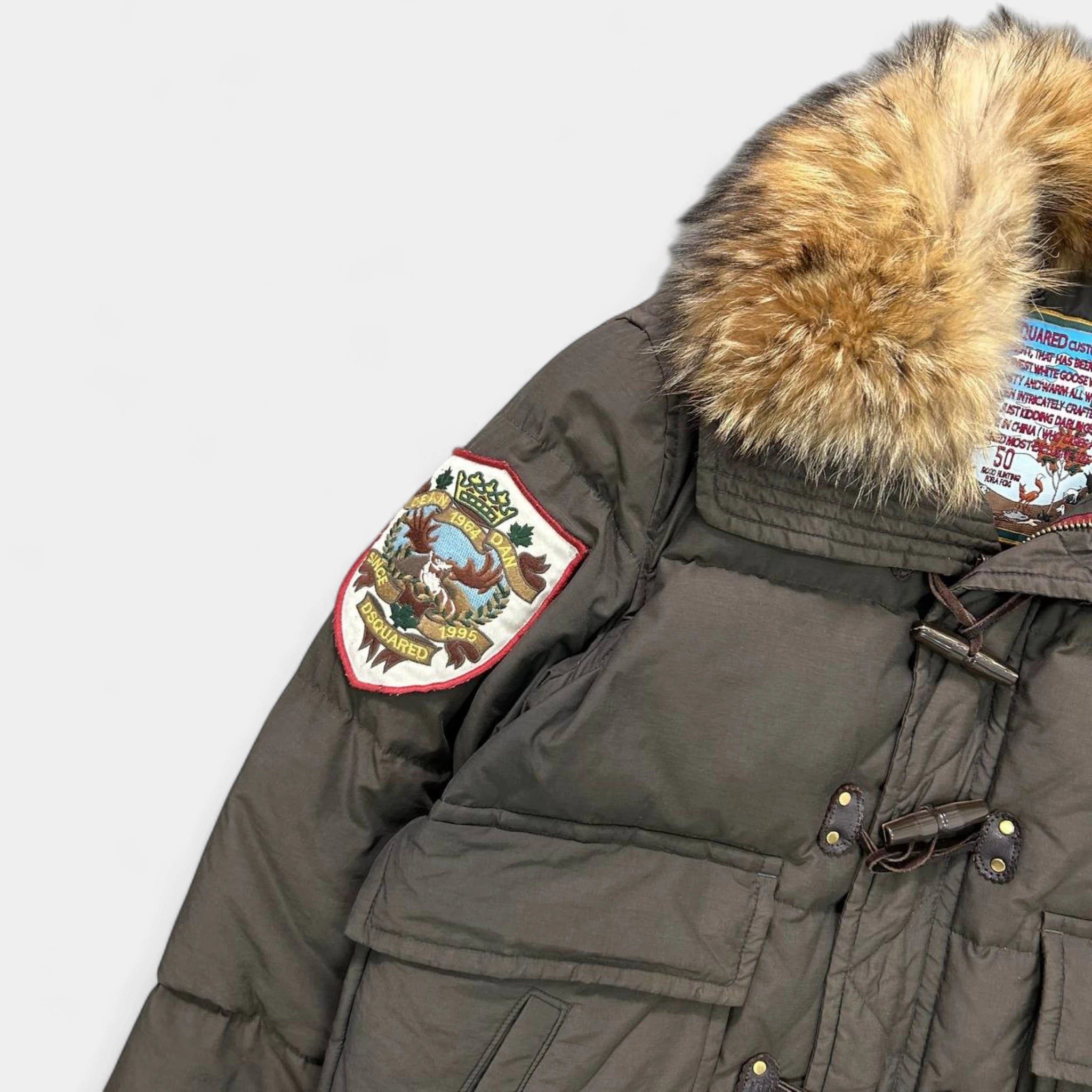 Dsquared2 Dsquared2 Dark Brown Fur Collar Puffer Jacket Size US XL / EU 56 / 4 - 3 Thumbnail