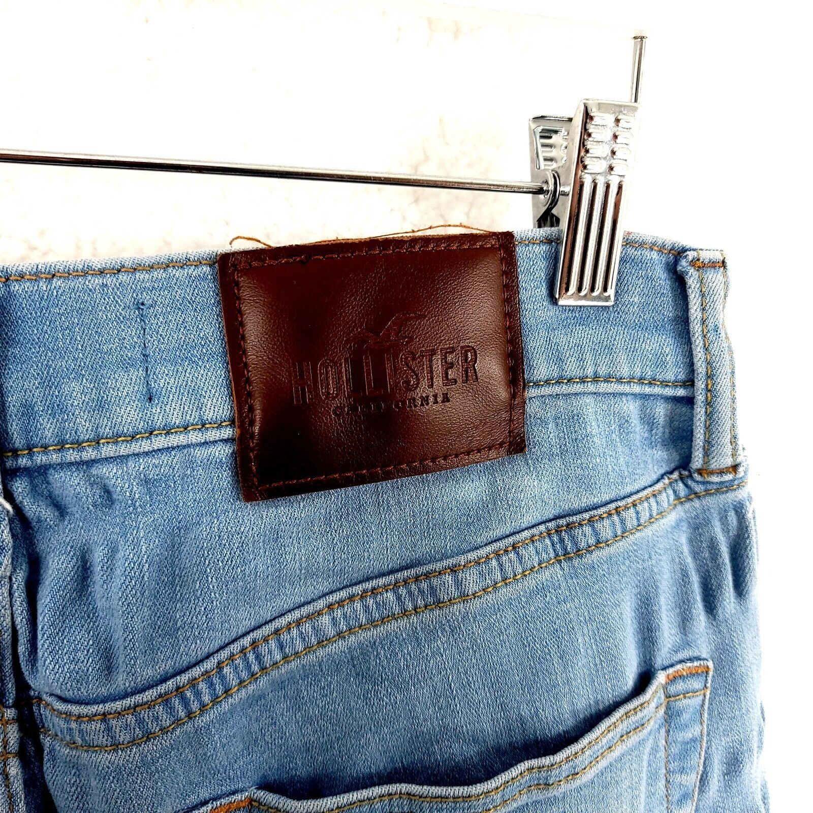Hollister Hollister Skinny Advanced Stretch Blue Factory Distressed Je Size US 29 - 4 Thumbnail