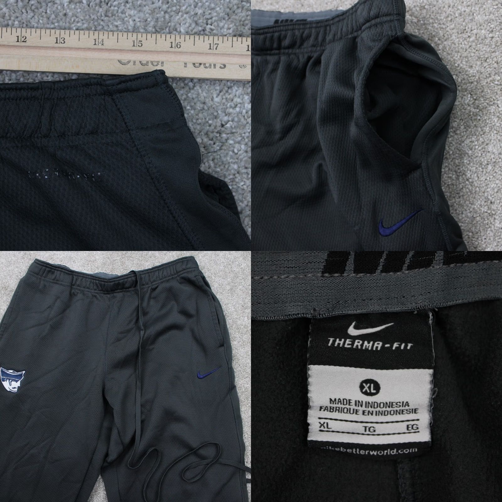 Nike Nike Therma-Fit Sweatpants Mens XL Gray Drawstring Polyester w/ 30" inseam Size US 36 / EU 52 - 8 Thumbnail