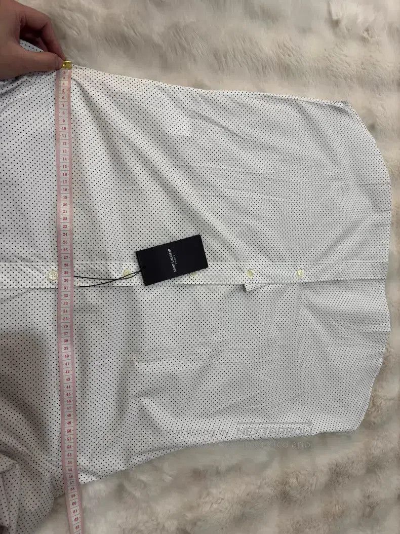 Saint Laurent Paris Saint Laurent Paris Original White Polka Dot Men's Shirt Size US XS / EU 42 / 0 - 8 Thumbnail