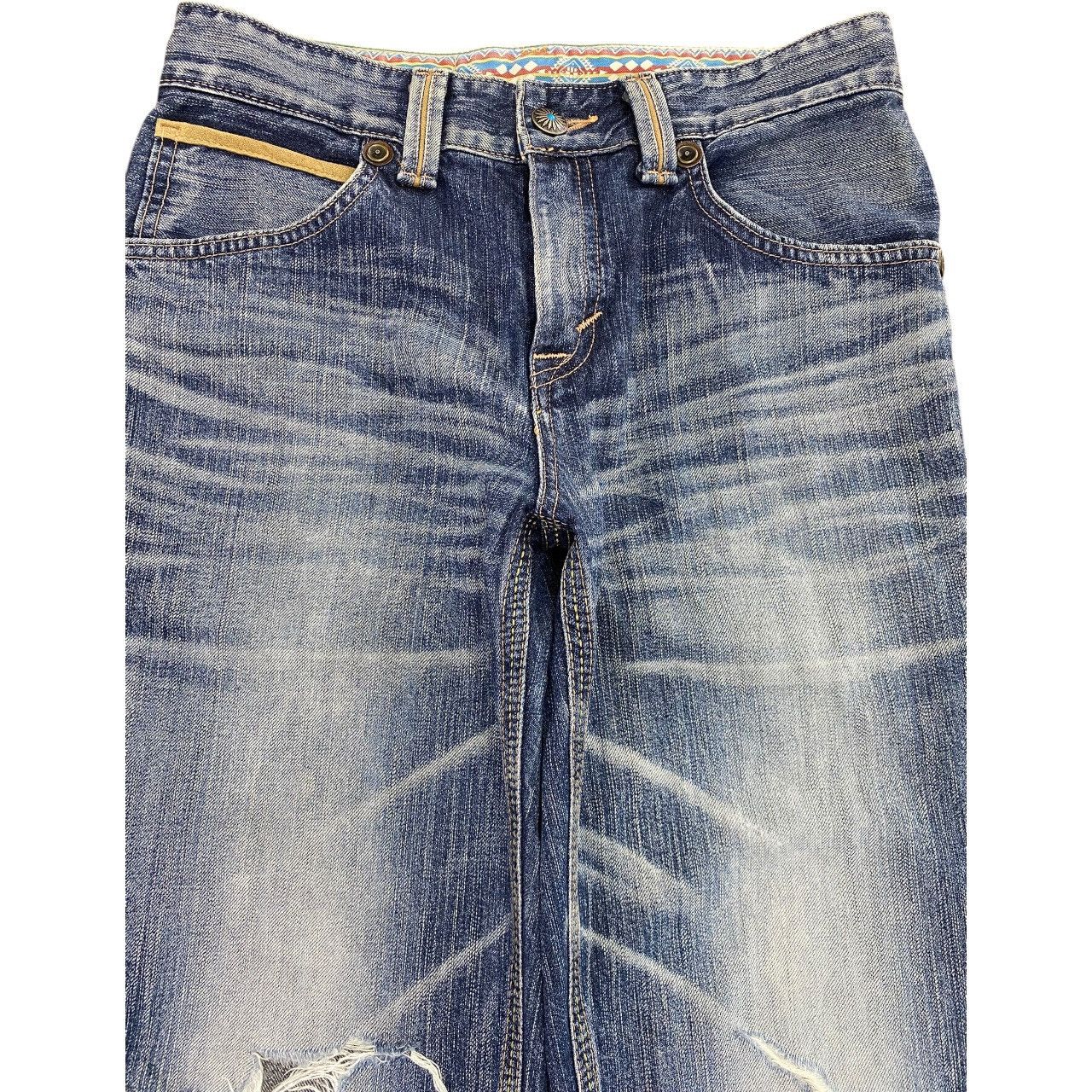 Edwin Edwin Faded Wash Ripped Whiskered Style Loose Jeans Size US 30 / EU 46 - 2 Thumbnail