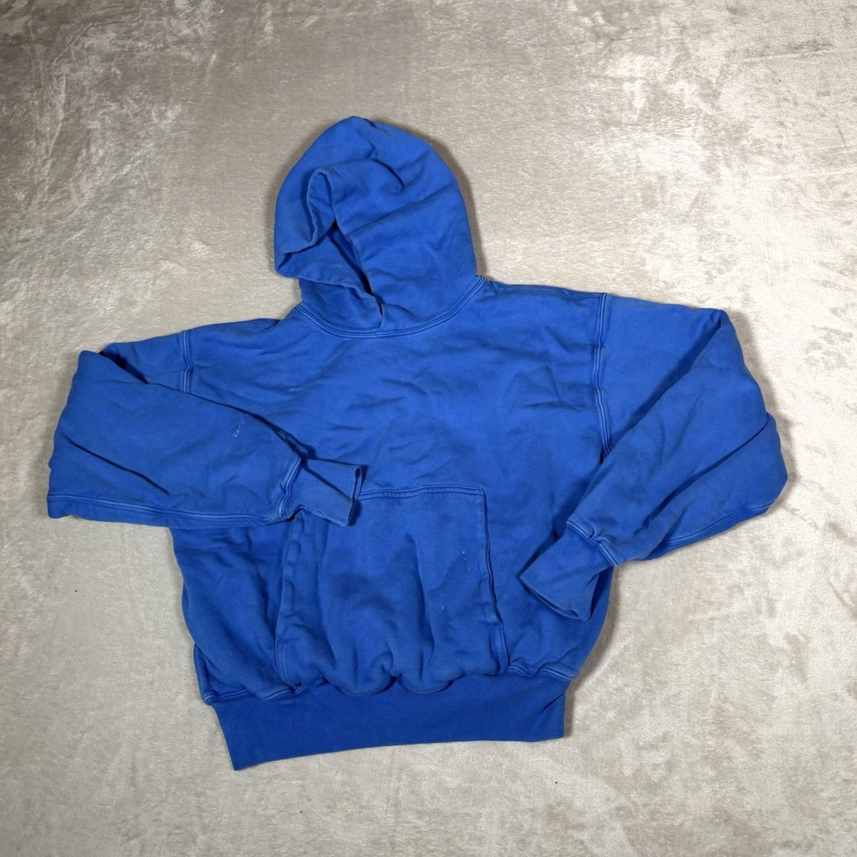 Gap VINTAGE Yeezy Gap Hoodie Mens Small Blue Unreleased Double Layer Boxy Sweatshirt Size US S / EU 44-46 / 1 - 2 Thumbnail