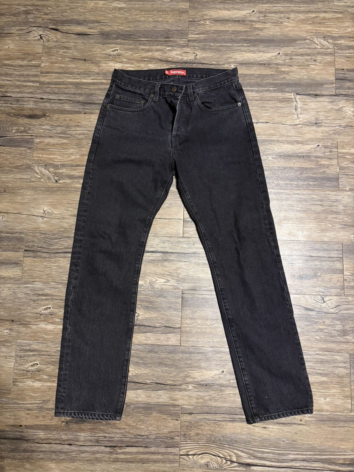 Supreme Stone washed slim black jeans, men’s size 30