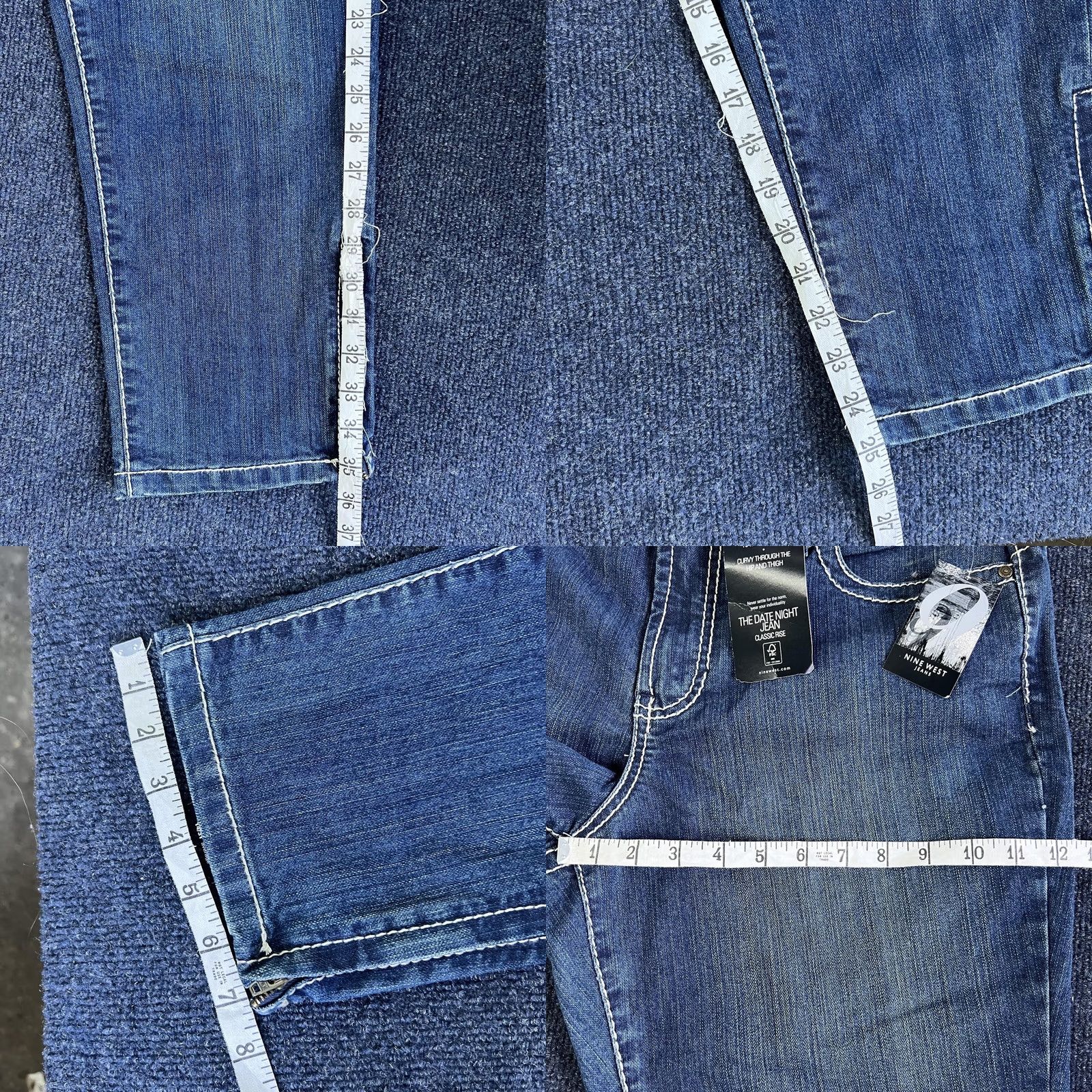 Nine West Nine West Womens Jeans Capri Blue Classic Rise Ethereal Denim 14/31 Size 36" / US 14 / IT 50 - 8 Thumbnail