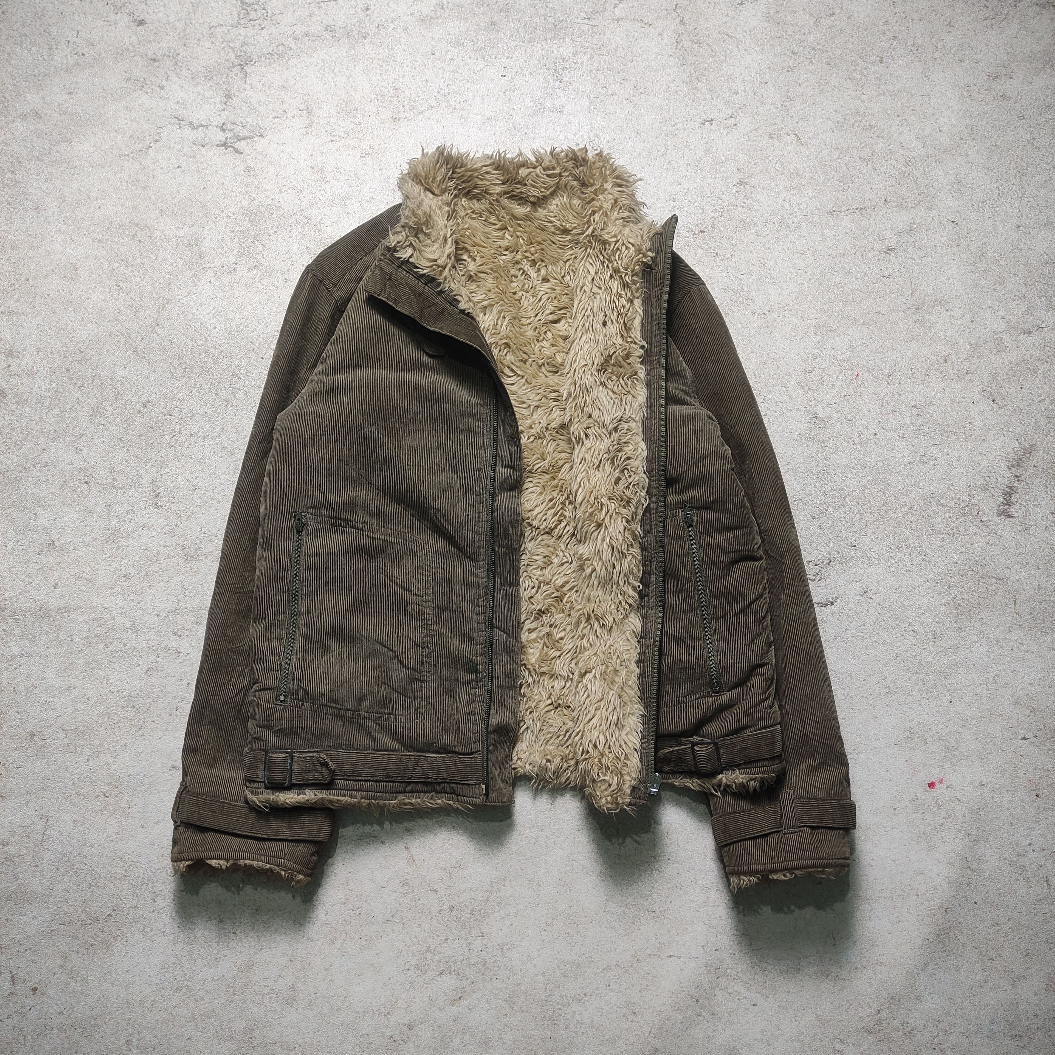 Japanese Brand Vkei Corduroy Fur Jacket Style Tornado Mart Size US S / EU 44-46 / 1 - 2 Thumbnail