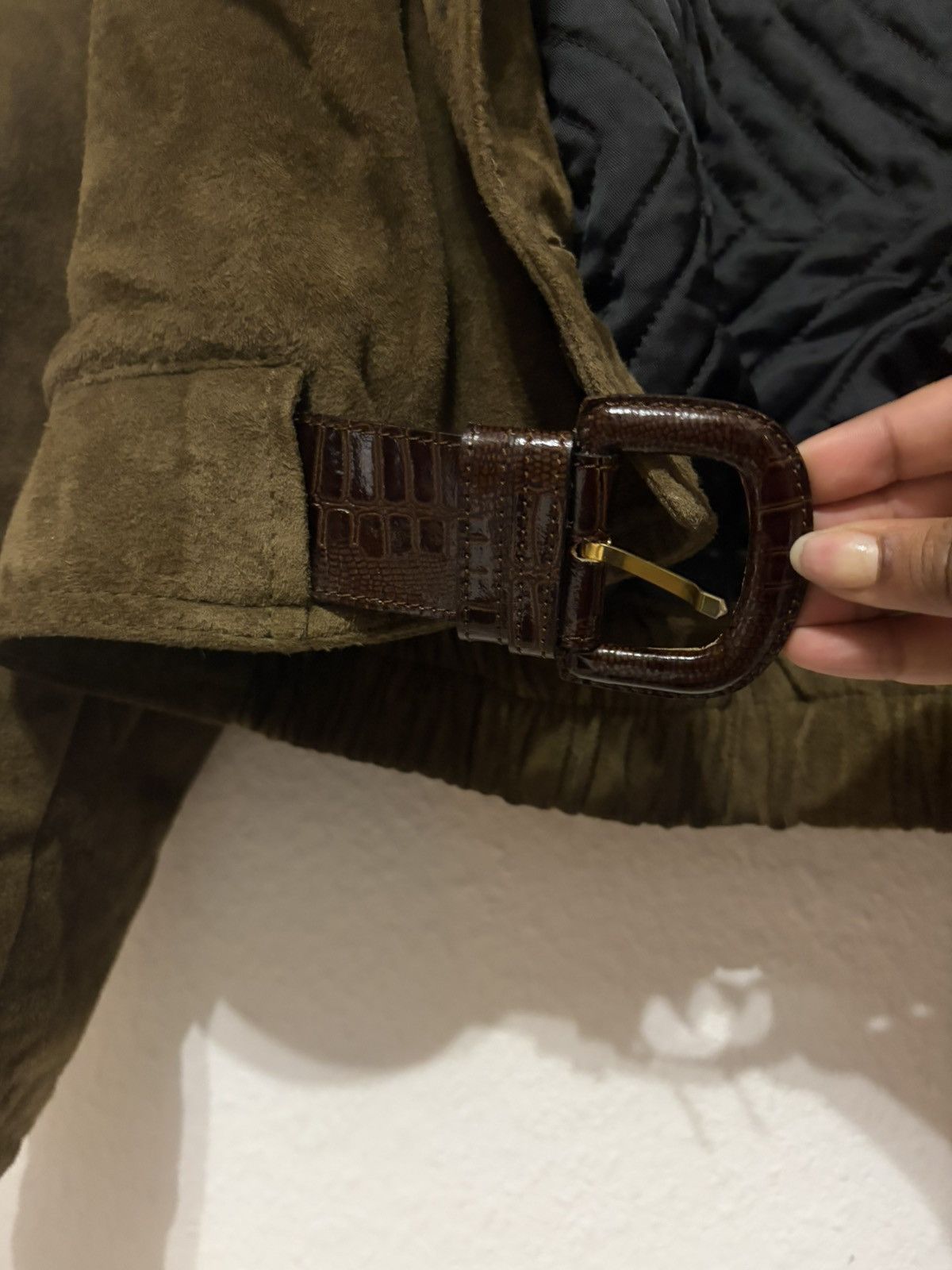 Other Vintage Leather Jacket Leonardo Rare Art Print Lining Size L / US 10 / IT 46 - 4 Thumbnail