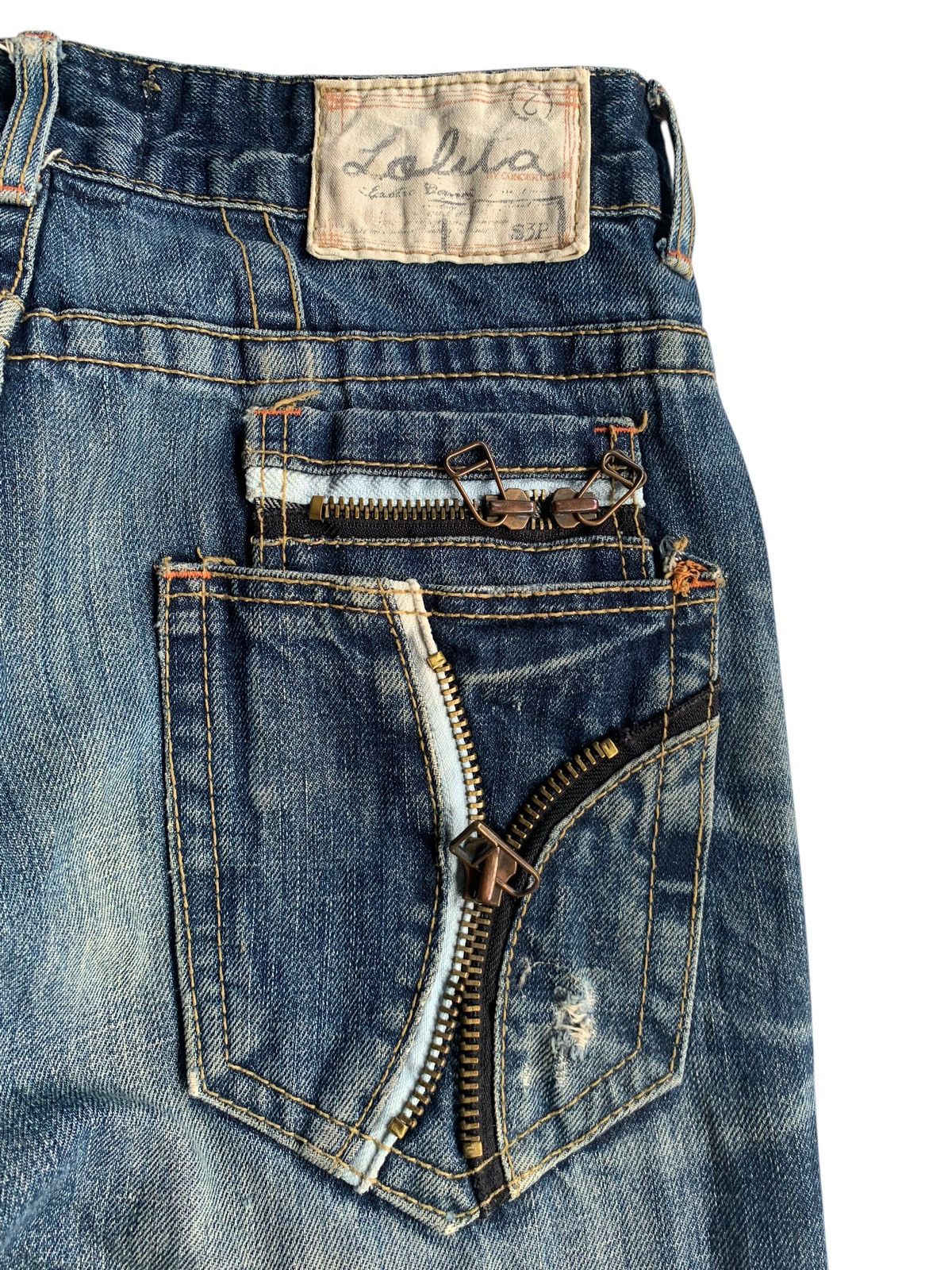 Kapital JAPANESE LOLITA PUNK STYLE FADED & RUSTY DISTRESSED DENIM☠️ Size US 33 - 11 Thumbnail