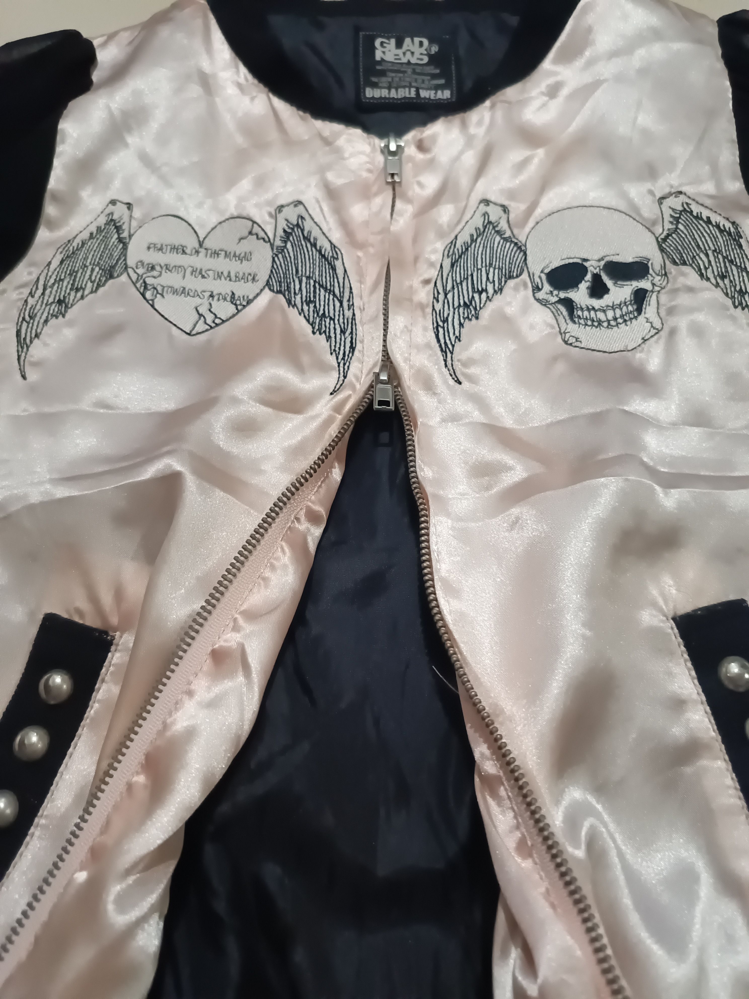Beauty Beast Glad News Skull wing mesh Spike punk Senditionaris Jacket Size M / US 6-8 / IT 42-44 - 2 Thumbnail
