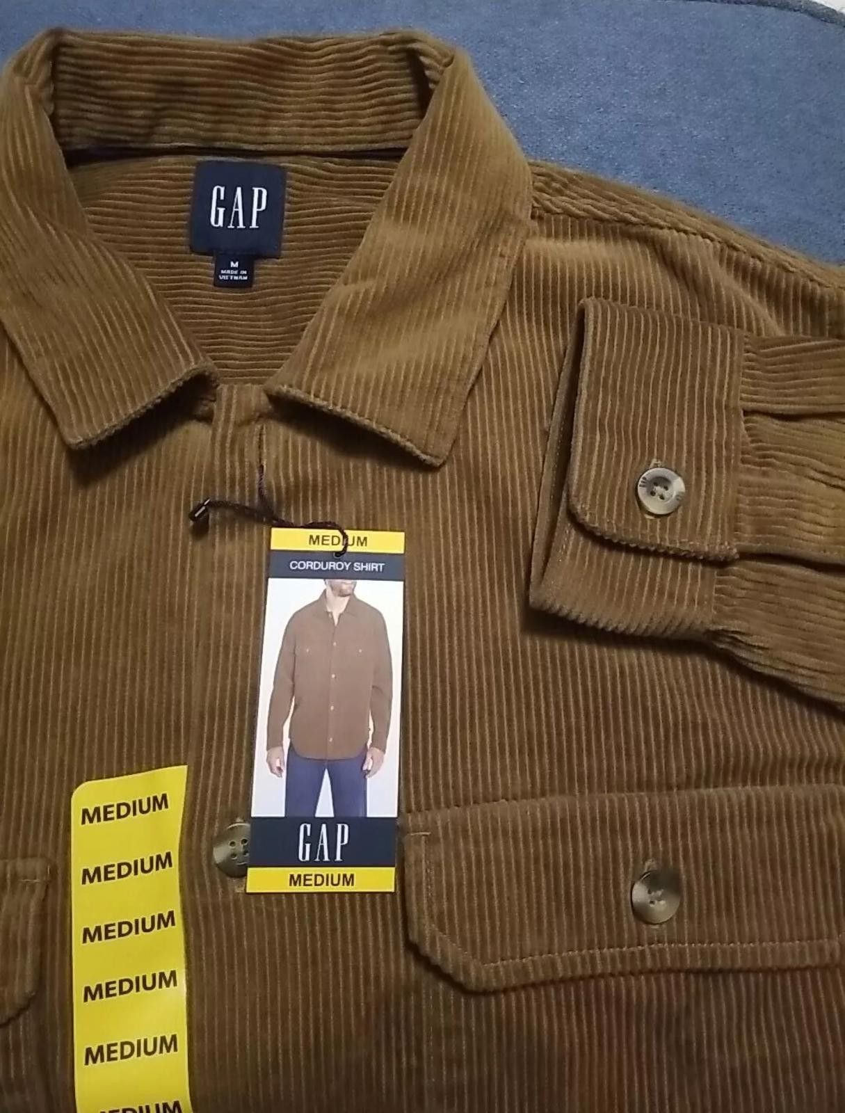 Gap Gap Mens Medium Corduroy Long Sleeve Button Up Cotton Shirt Size US M / EU 48-50 / 2 - 1 Thumbnail