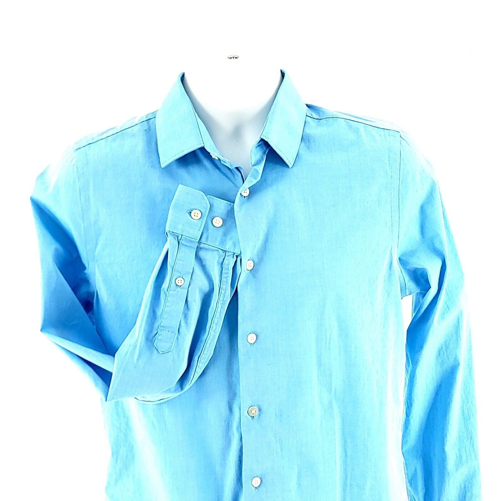 Express Express 1MX Fitted Blue Small 14-14.5 Collared Dress Shirt | Grailed