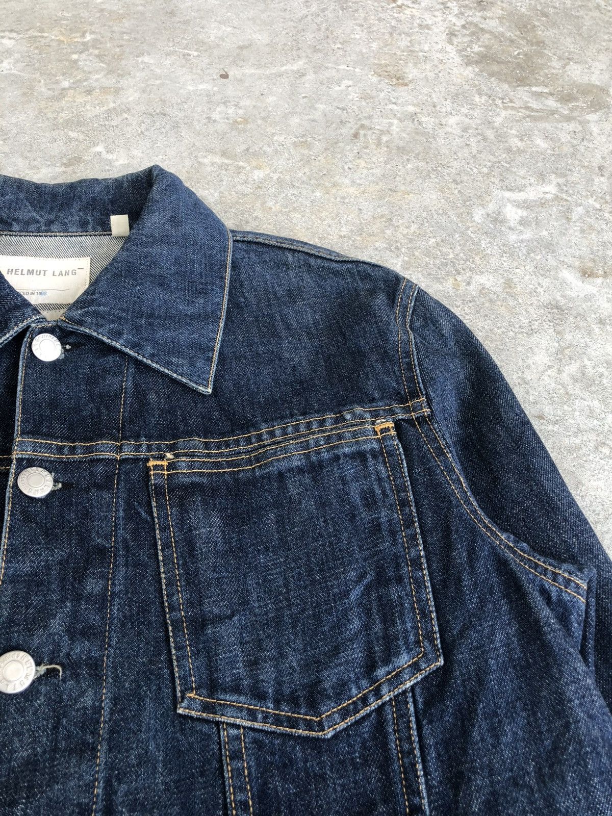 Helmut Lang Helmut Lang Denim Jacket Classic Denim Distressed Size US L / EU 52-54 / 3 - 8 Thumbnail