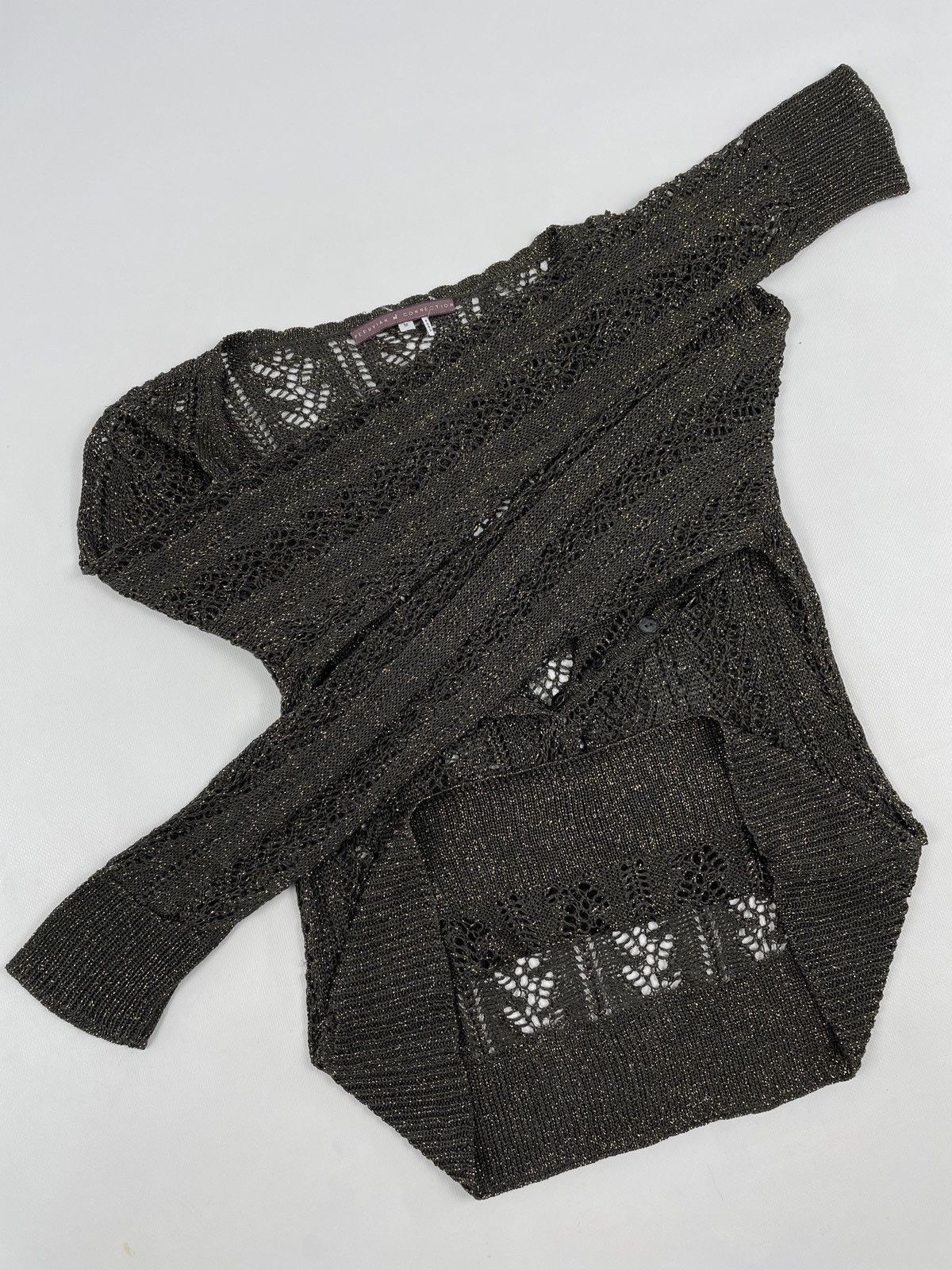 Iris von Arnim PERUVIAN CONNECTION Knit Cotton Lurex Top L/S Jumper Sweater Size M / US 6-8 / IT 42-44 - 10 Thumbnail