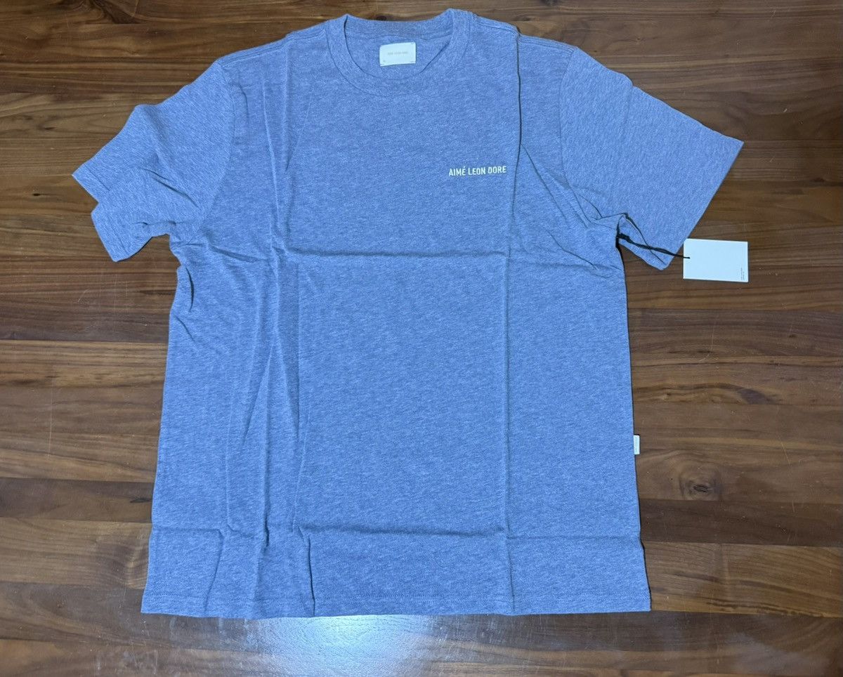 Aime Leon Dore ALD Blue Melange Uniform Tee Logo Size XL