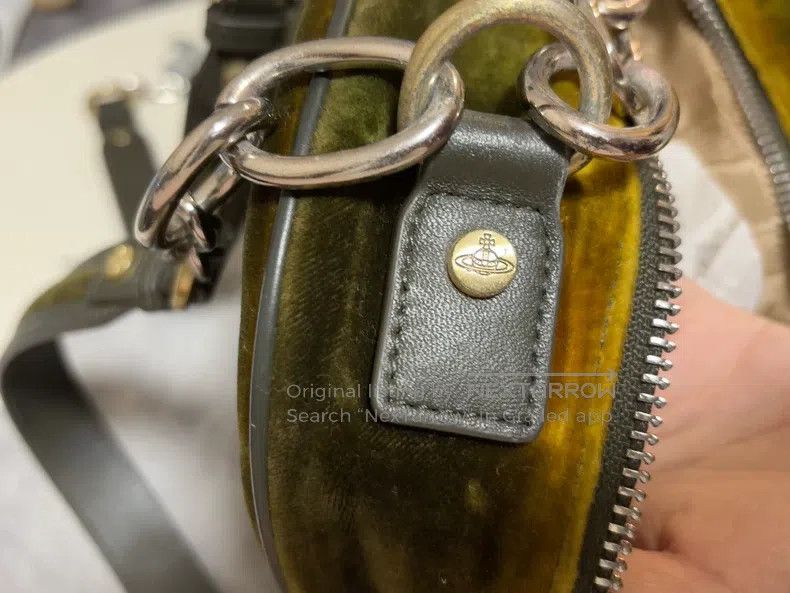 Vivienne Westwood Vivienne Westwood size os Dark green velvet backpack Size ONE SIZE - 9 Thumbnail