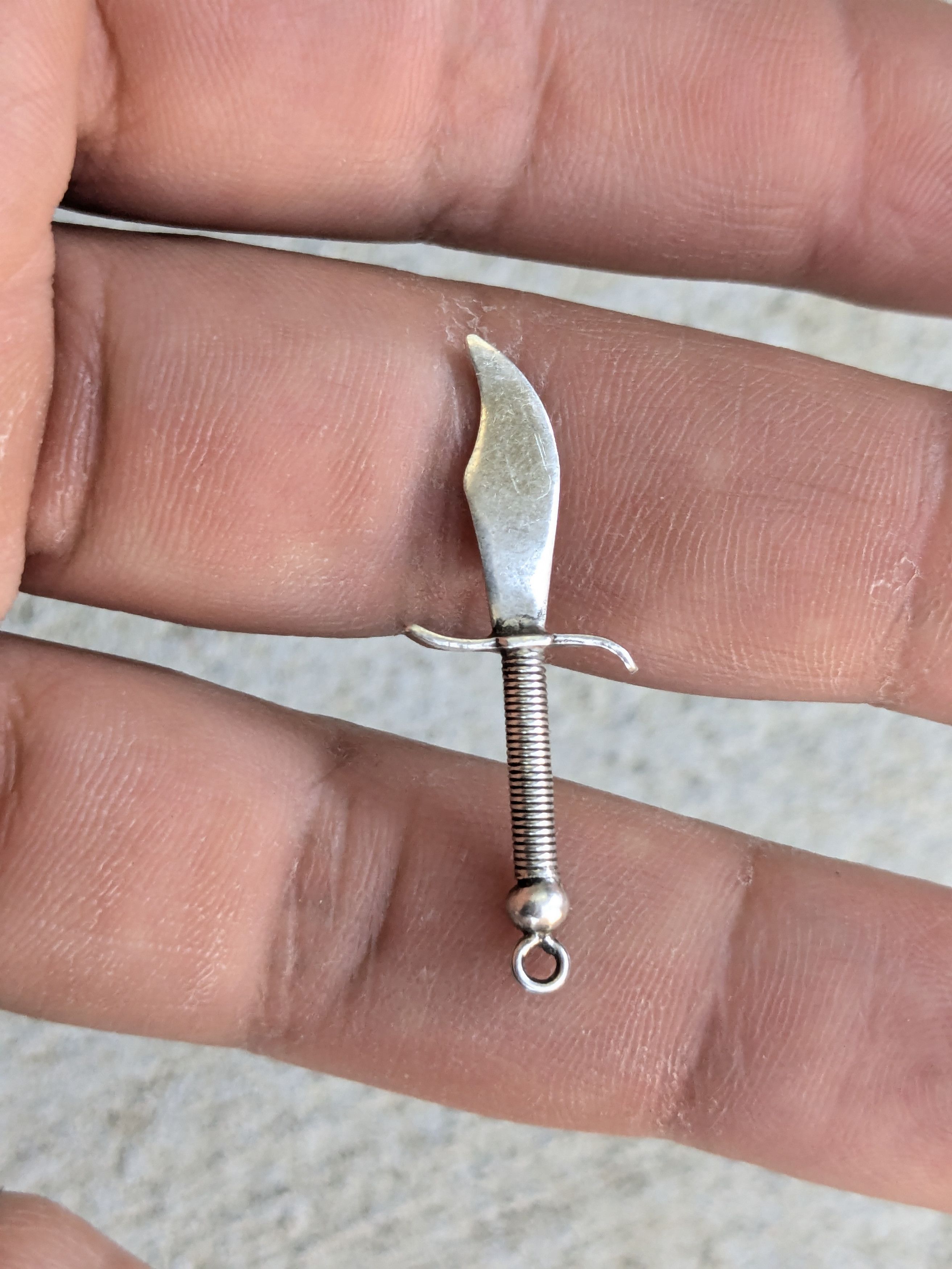 Jewelry Vintage Sterling Silver Dagger Knife Charm Pendant Size ONE SIZE - 8 Thumbnail