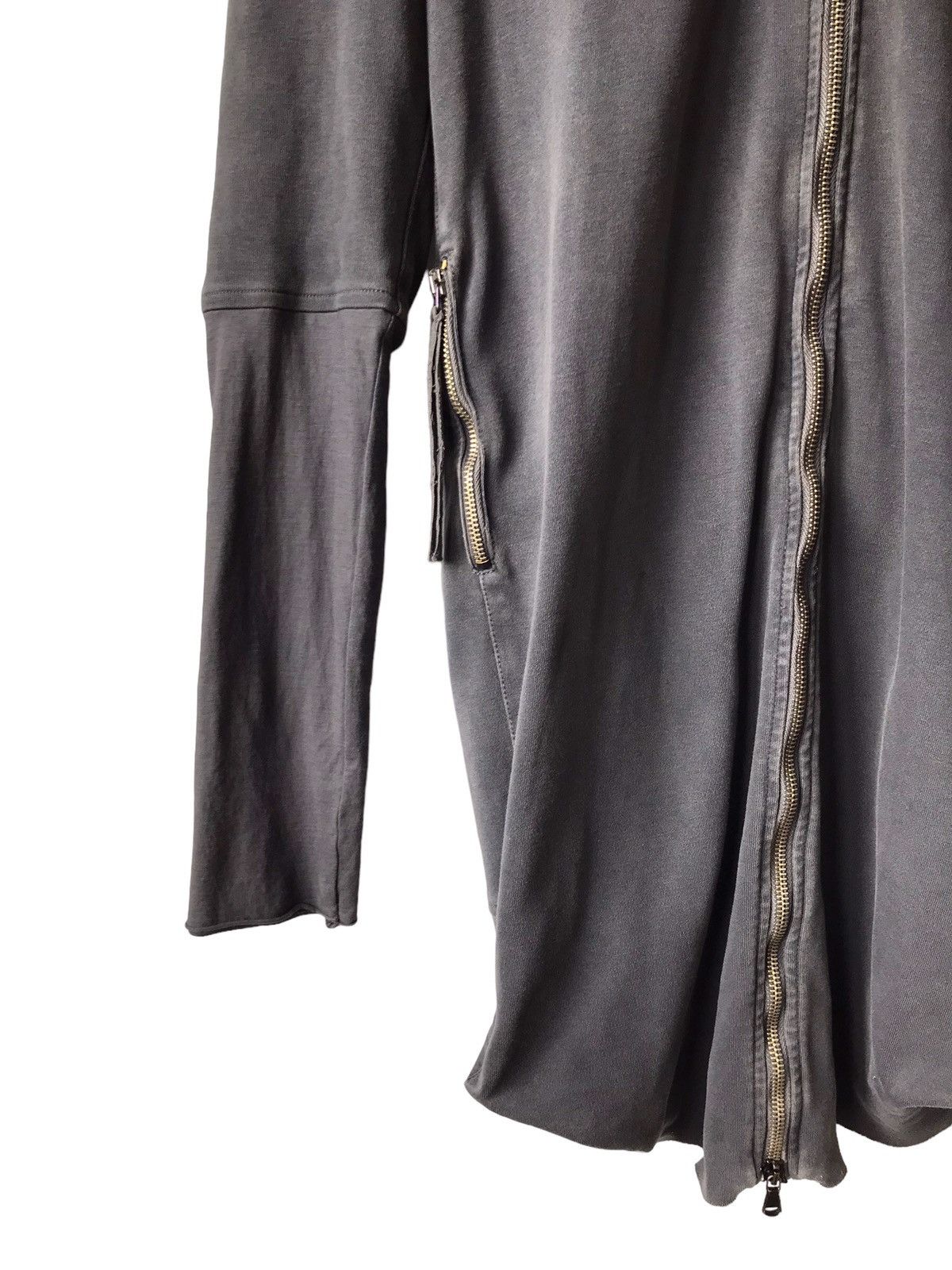 Ilaria Nistri ILARIA NISTRI Gray Fade Full Zipped Long Sweatshirt Hoodies Size S / US 4 / IT 40 - 3 Thumbnail