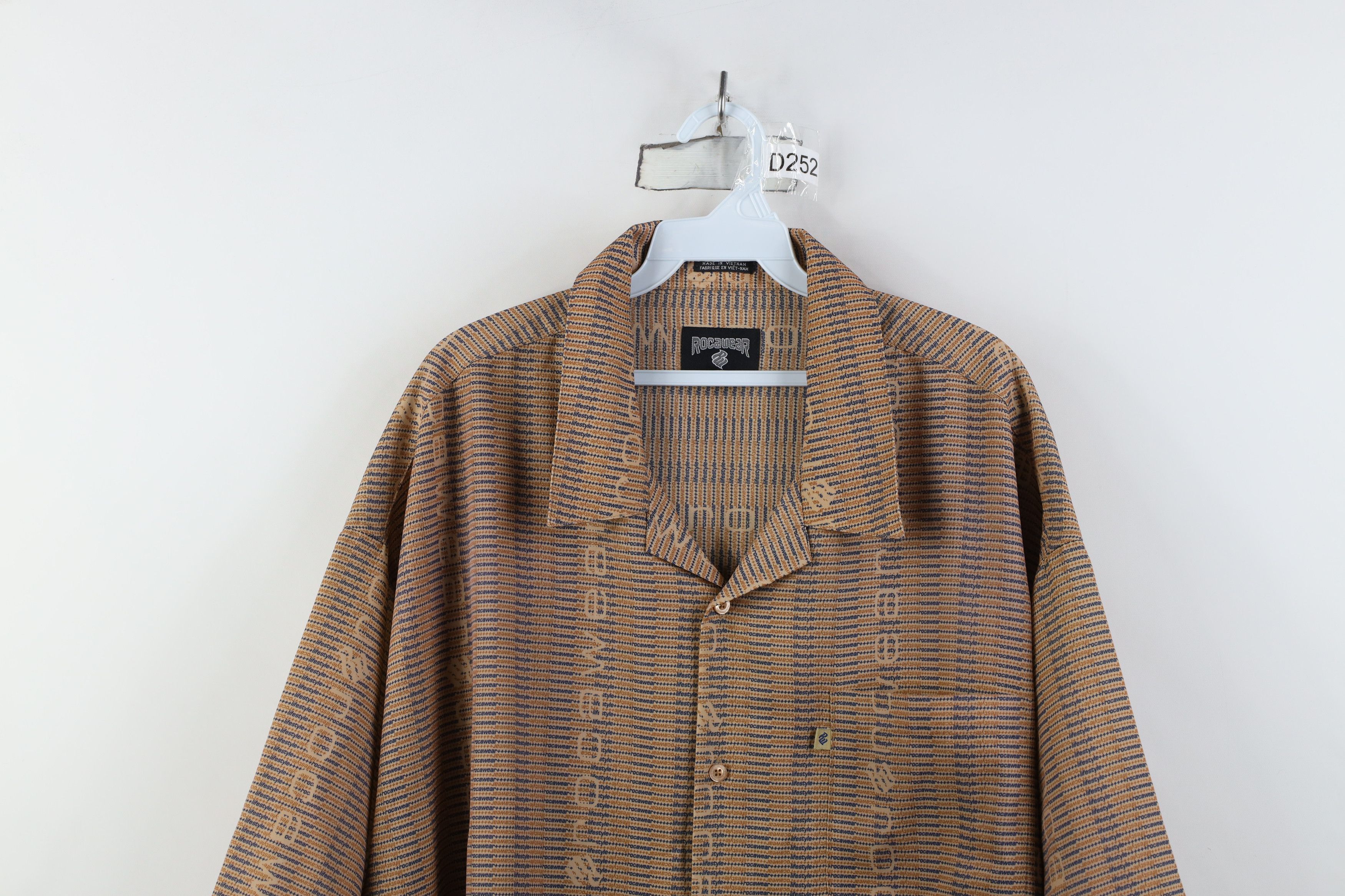Rocawear Vintage 90s Y2K Rocawear Baggy Fit Camp Collar Button Shirt Size US XXL / EU 58 / 5 - 2 Thumbnail