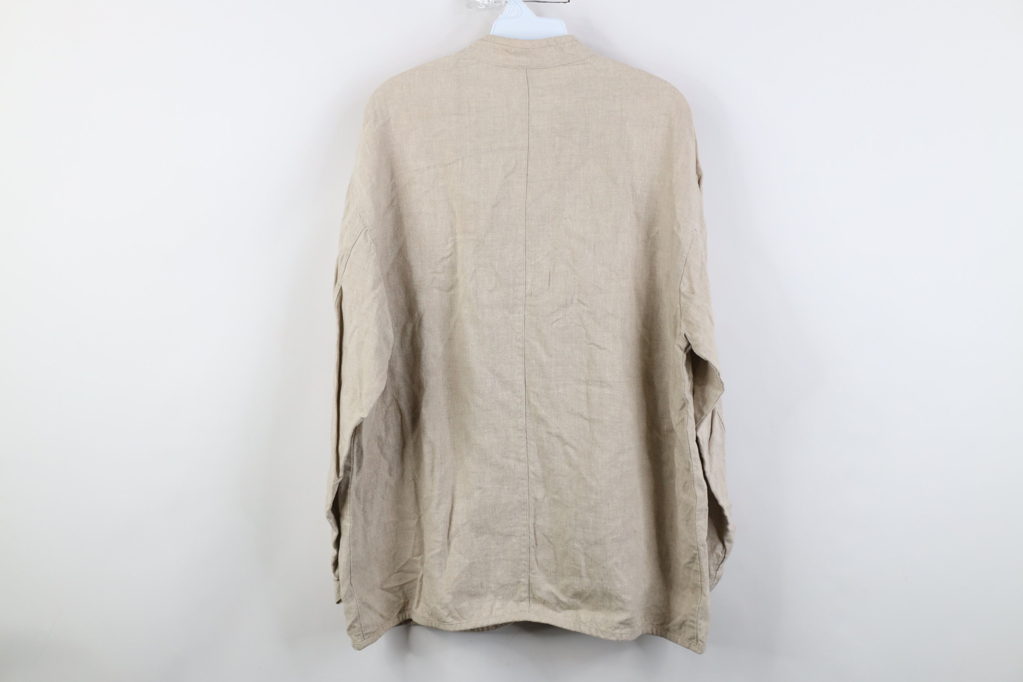 Gap Vintage 90s Gap Linen Button Pocket Jacket Oatmeal Brown Size M / US 6-8 / IT 42-44 - 10 Thumbnail