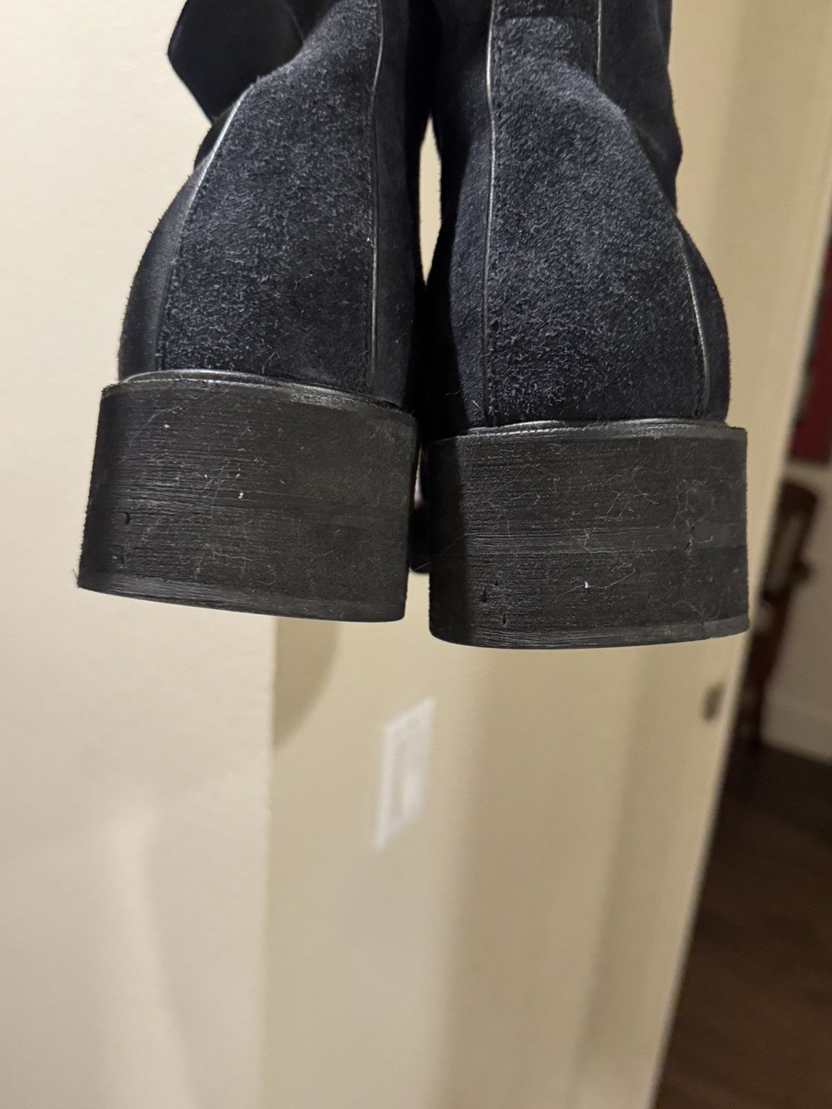 Marni Marni Square Toe Navy Suede Staple Ankle Boots Size US 9.5 / EU 42-43 - 4 Thumbnail