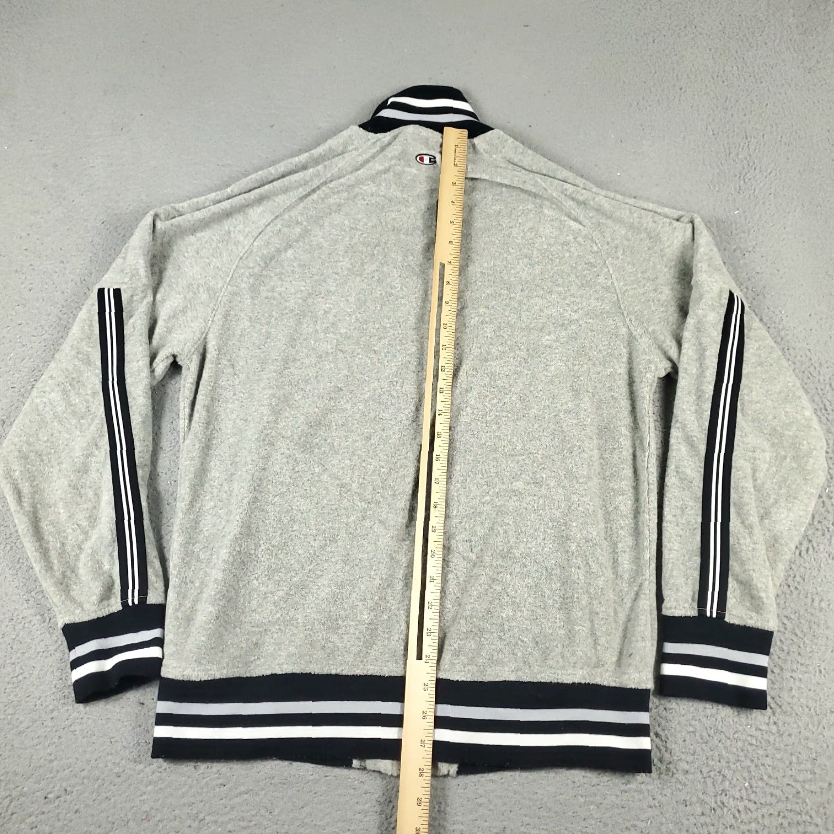 Champion Champion Jacket Mens Medium Gray Fleece Full Zip Up Track Sweater Coat Casual Size US M / EU 48-50 / 2 - 7 Thumbnail