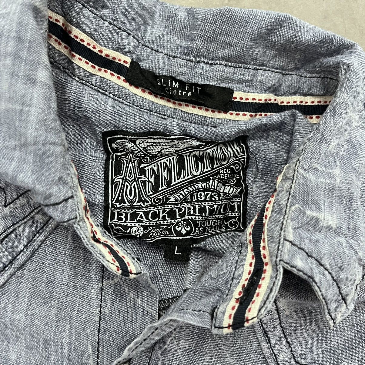 Affliction × Vintage Y2K Affliction Button Up Long sleeve Garage racing dress T Size US L / EU 52-54 / 3 - 3 Thumbnail