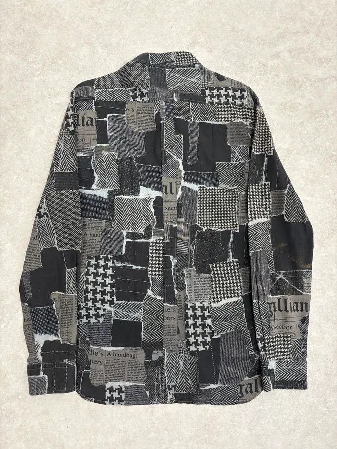 John Galliano 2010s John Galliano Black Magazine Gazette Shirt Size US S / EU 44-46 / 1 - 6 Thumbnail