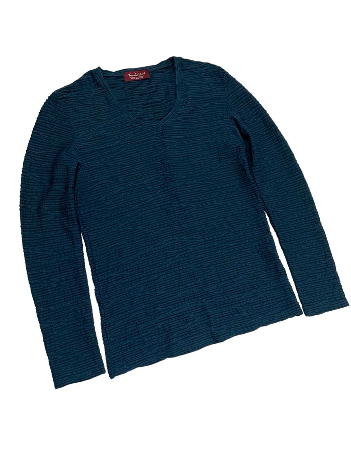 Japanese Brand Tornado Mart Pleated Wave Art Longsleeve Shirts Size US M / EU 48-50 / 2 - 15 Thumbnail