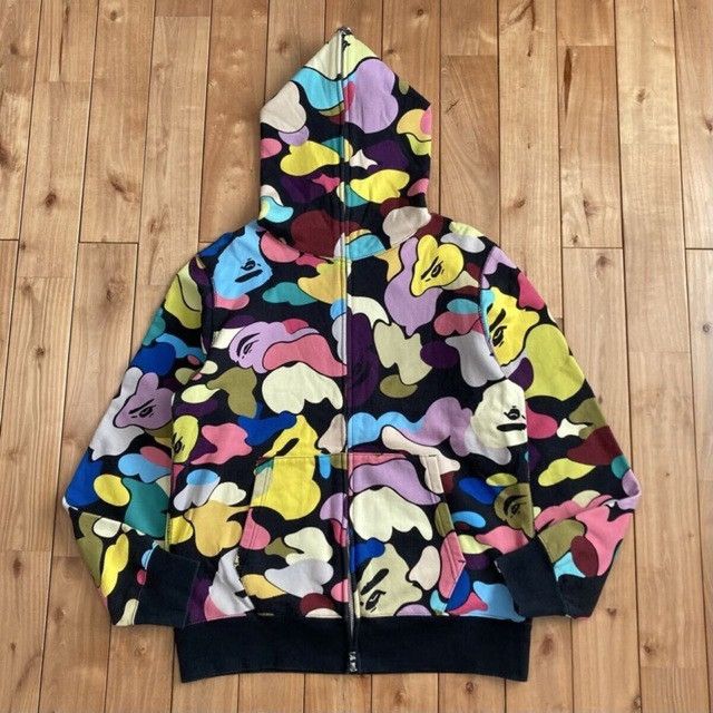 Bape BAPE Giant Multi Camo Full Zip Hoodie a bathing ape NIGO Size US L / EU 52-54 / 3 - 1 Thumbnail