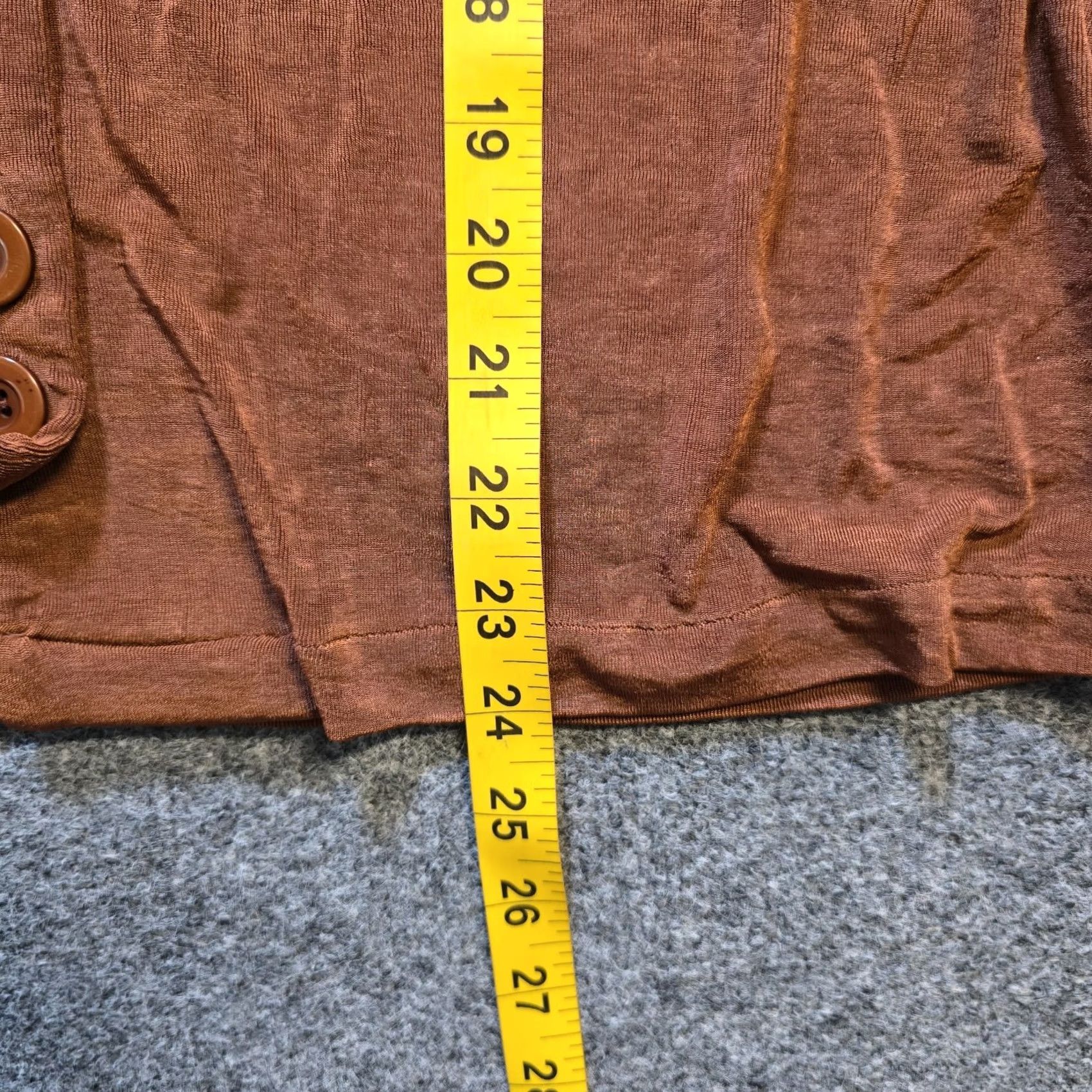 J Brand Slinky Brand Cardigan Womens XL Brown Long Sleeve Stretchy Knit Top Shirt Womens Cardigan - Size XL / US 12-14 / IT 48-50 - 7 Thumbnail