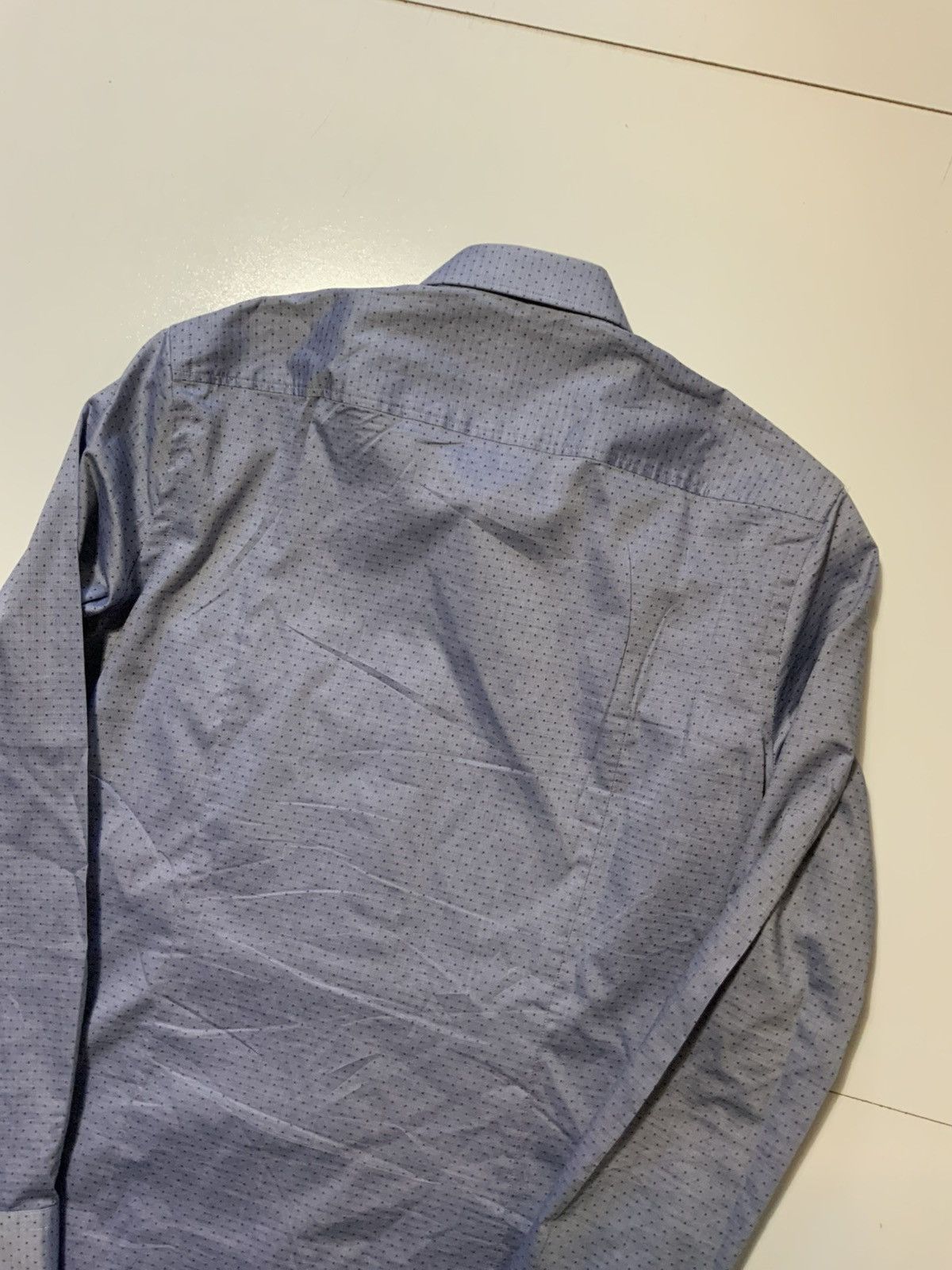 Hugo Boss $155 Hugo Boss Jason Slim Blue Polka Dot Button Dress Shirt Size US S / EU 44-46 / 1 - 4 Thumbnail