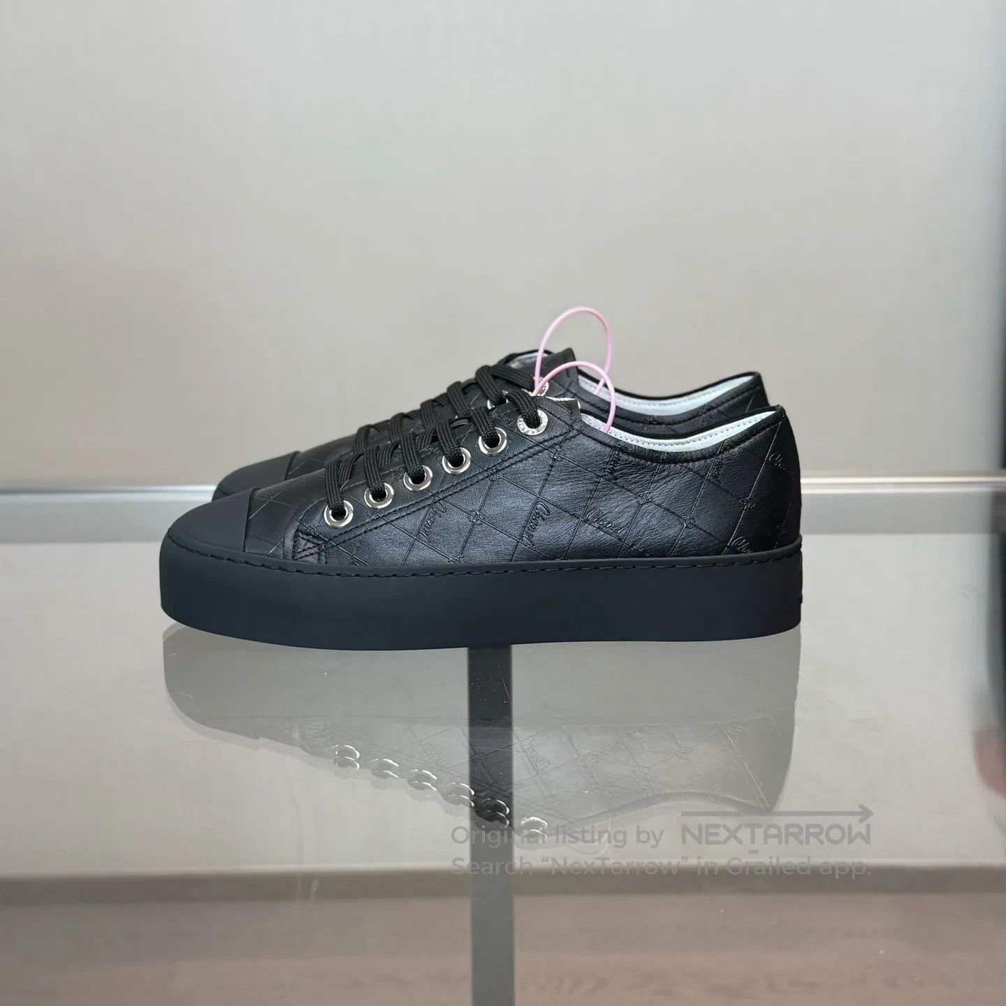 Chanel Chanel 25P black patent leather sneakers with a full-print Size US 7 / IT 37 - 2 Thumbnail
