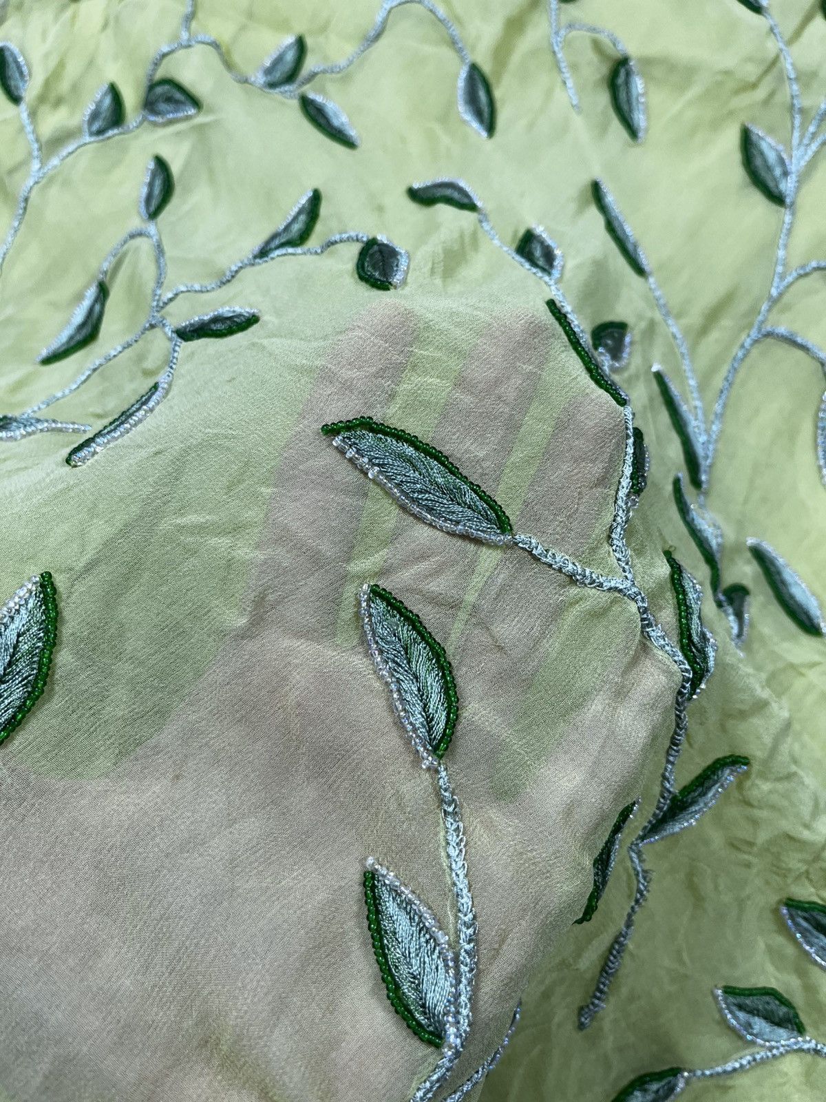 Retrofit Vintage 00s Roberto Cavalli Style Floral Silk Midi Skirt Size 32" / US 10 / IT 46 - 4 Thumbnail