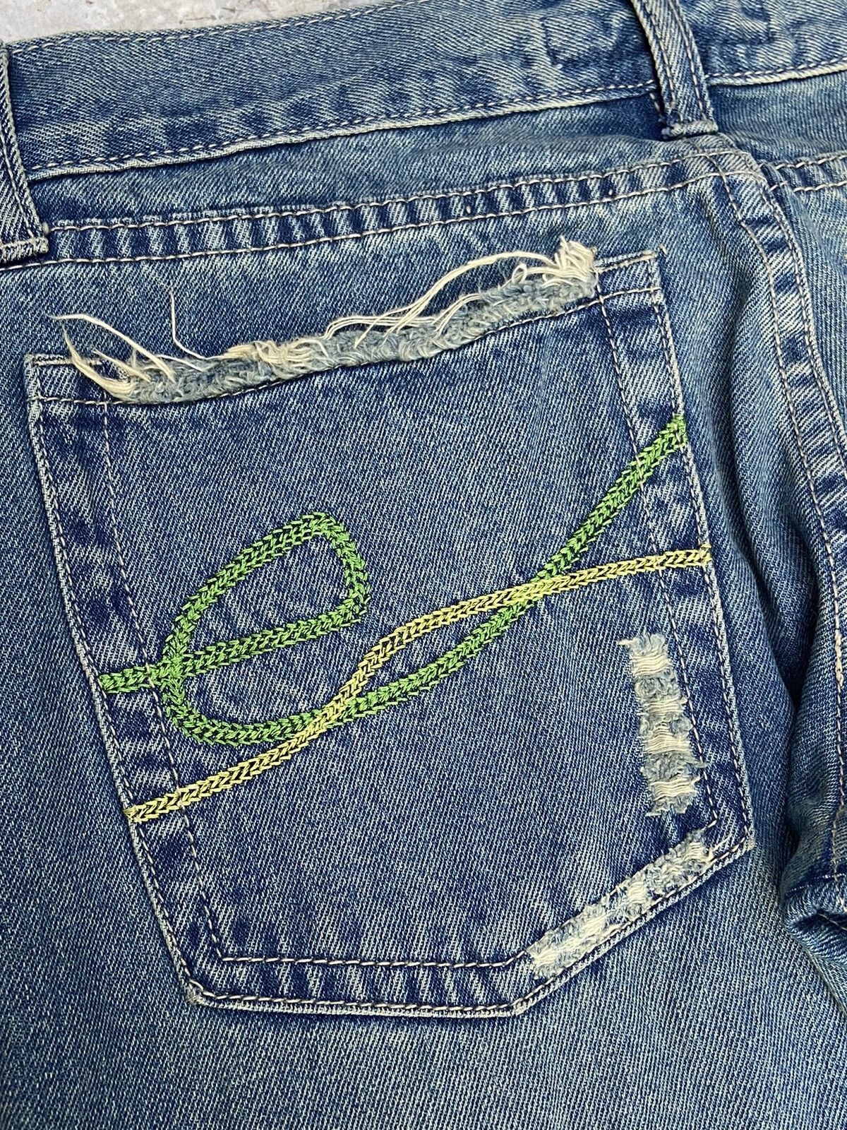 20471120 × If Six Was Nine × Japanese Brand Y2K fancy collection flare disetressed denim pants Size 30" / US 8 / IT 44 - 5 Thumbnail