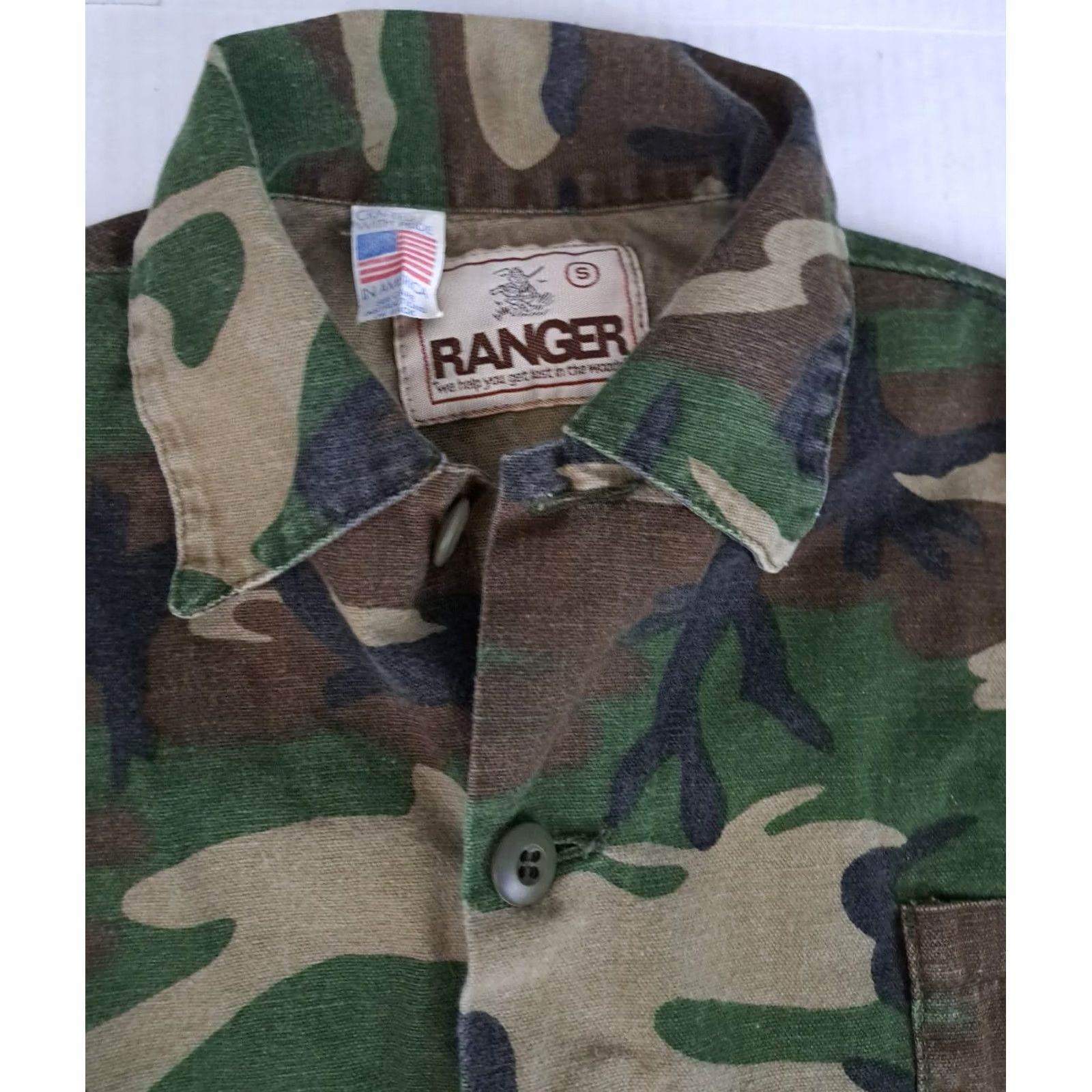 Vintage VINTAGE Ranger Shirt Camouflage Button-Up Long Sleeve Military 90s Unisex Small Size US S / EU 44-46 / 1 - 2 Thumbnail