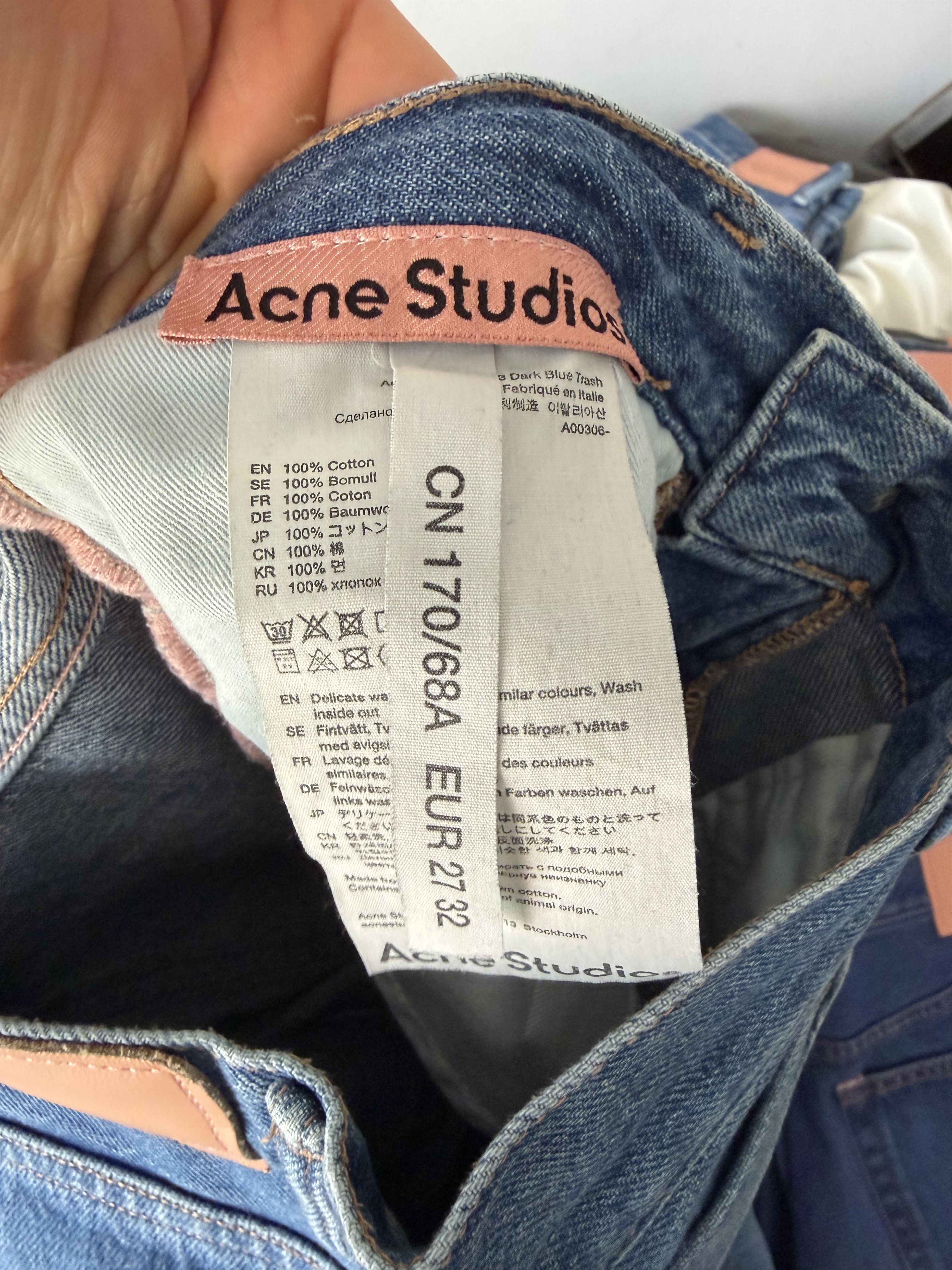 Acne Studios Acne Studios 1993 Dark Blue Trash baggy denim pants Size US 27 - 7 Thumbnail