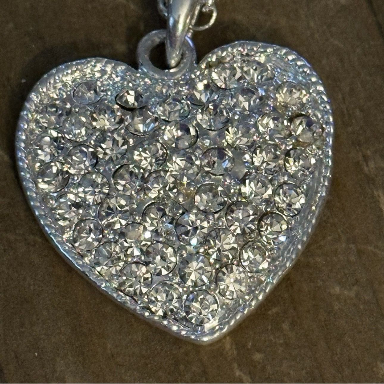 Other Paved rhinestone heart pendant necklace Size ONE SIZE - 2 Thumbnail