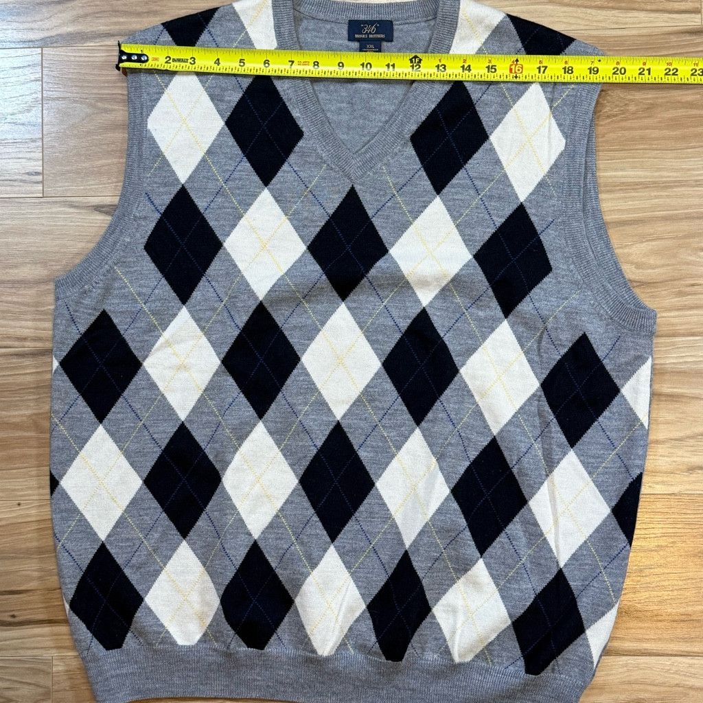 Brooks Brothers Brooks Brothers 346 Men’s XXL Argyle Sweater Vest Size US XXL / EU 58 / 5 - 3 Thumbnail