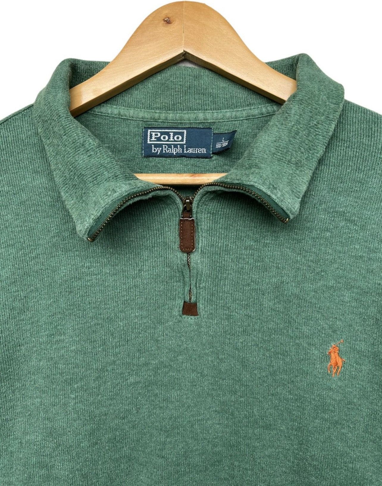 Polo Ralph Lauren Vintage Polo Ralph Lauren Green Half Zip Sweater Size M Size US L / EU 52-54 / 3 - 4 Thumbnail