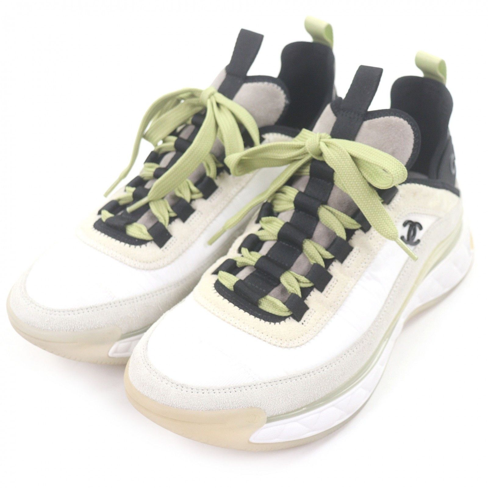 Chanel Chanel CHANEL COCO Mark Suede Sneakers Leather Shoes G35617 DUTY FREE for USA Size ONE SIZE - 1 Thumbnail