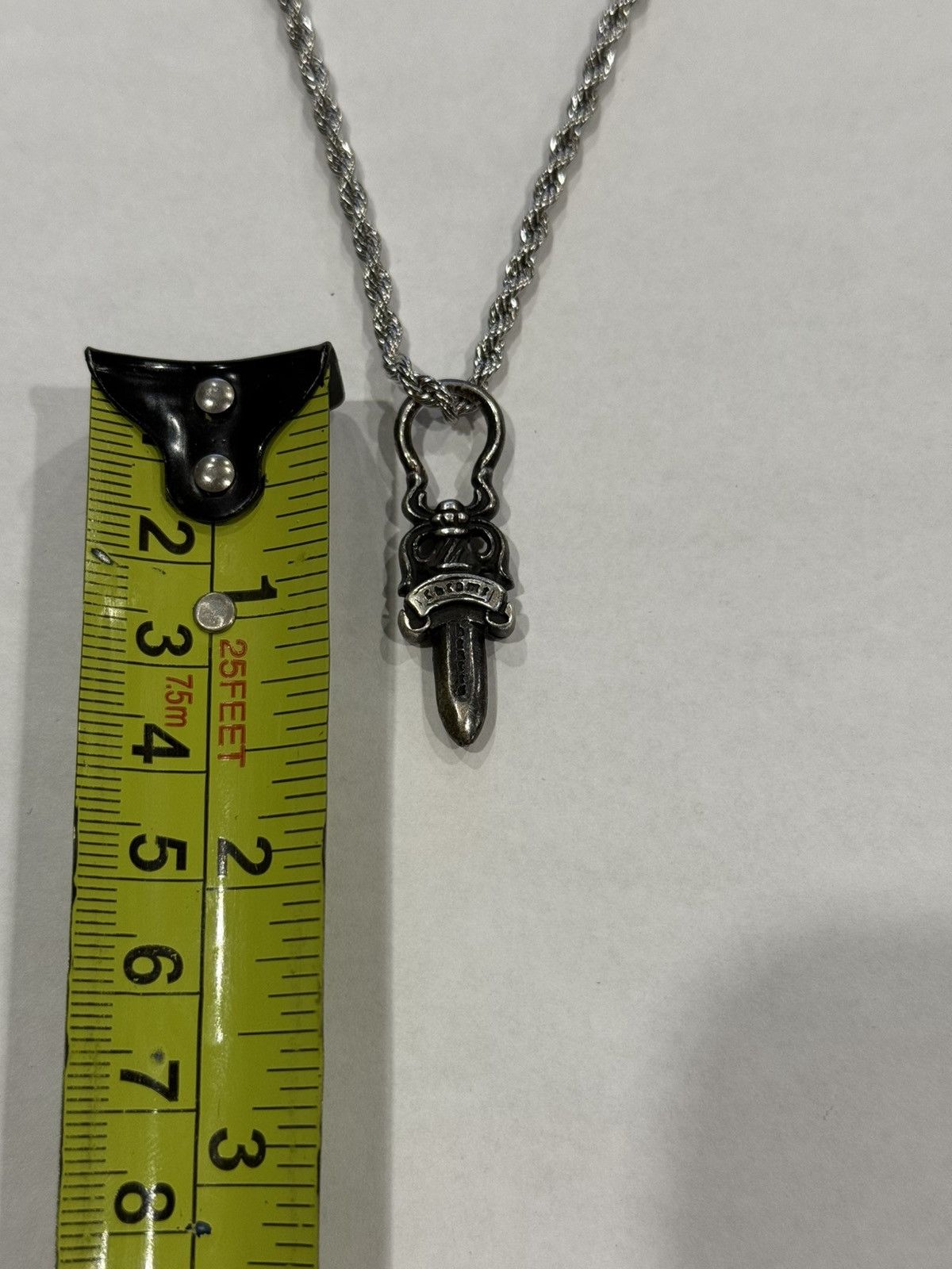 Chrome Hearts Chrome Hearts Dagger Pendant Silver Rope Chain Necklace 925 Size ONE SIZE - 12 Thumbnail