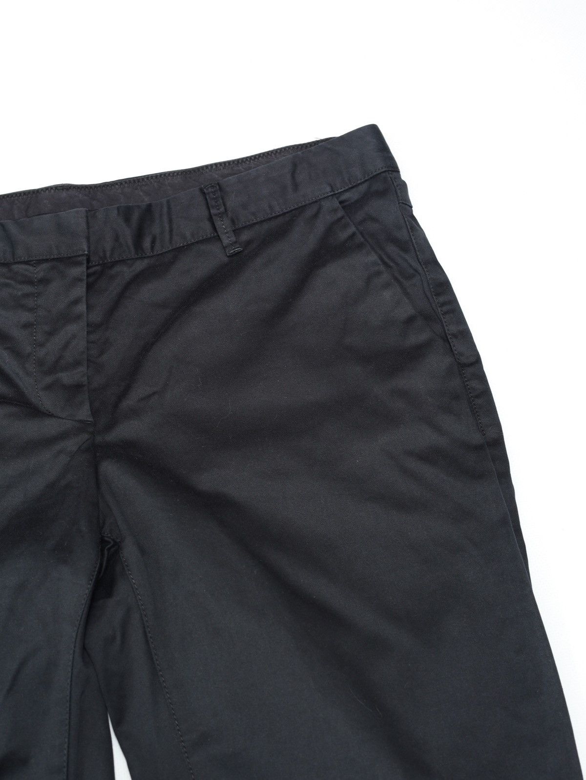 Jil Sander Jil Sander Slim Black Satin Cotton Pants Canova Sateen Size 28" / US 6 / IT 42 - 7 Thumbnail