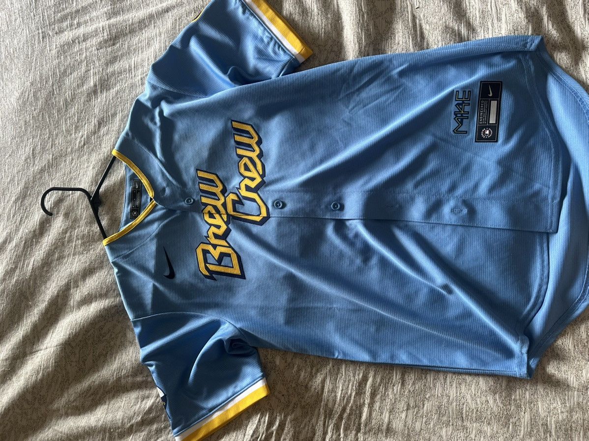 Nike Nike Milwaukee Brewers City Connect Jersey 2023 Size US M / EU 48-50 / 2 - 1 Thumbnail