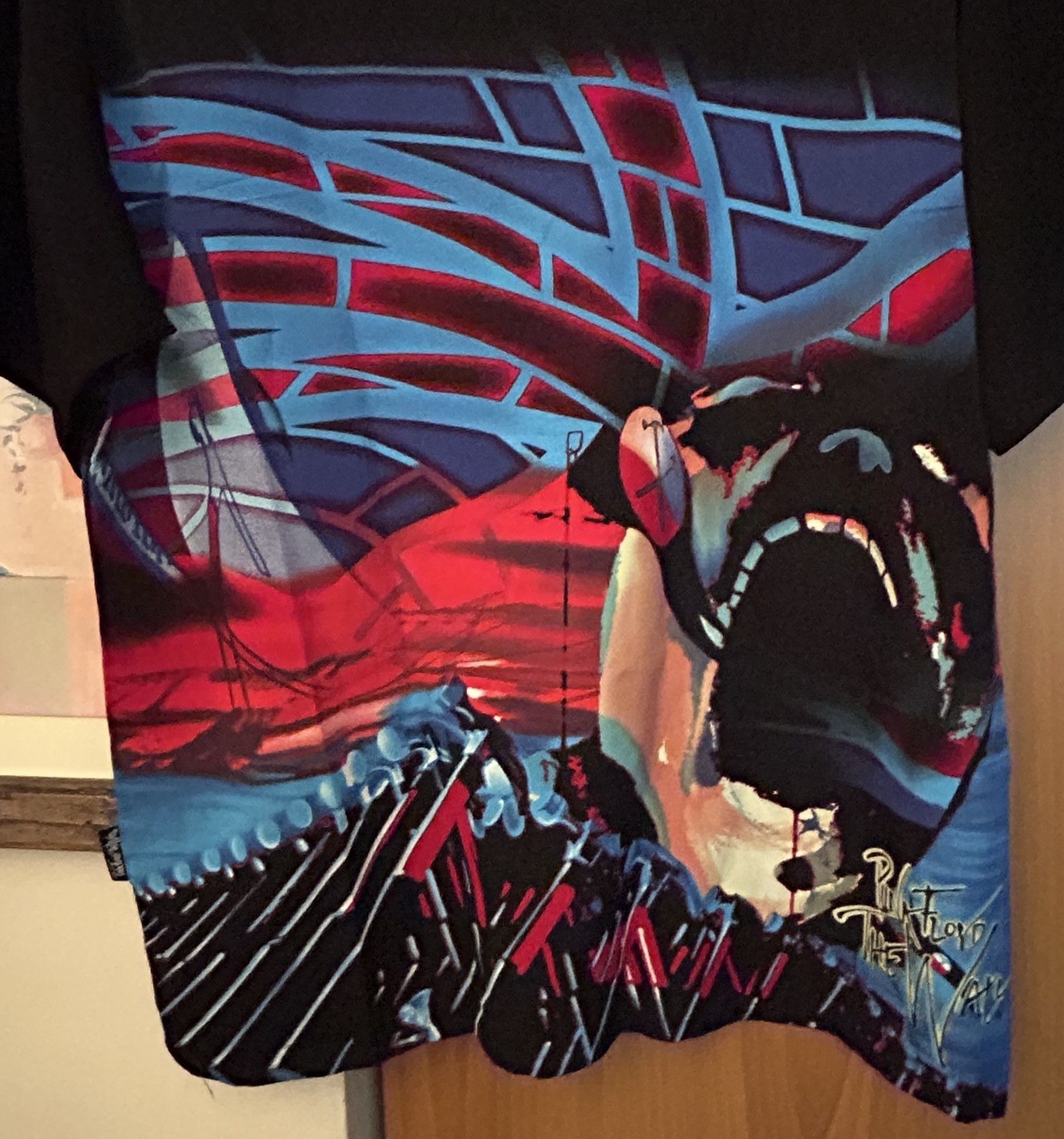 Dragonfly Pink Floyd The Wall Shirt Black Button Up S/S NWT XL Size US XL / EU 56 / 4 - 5 Thumbnail