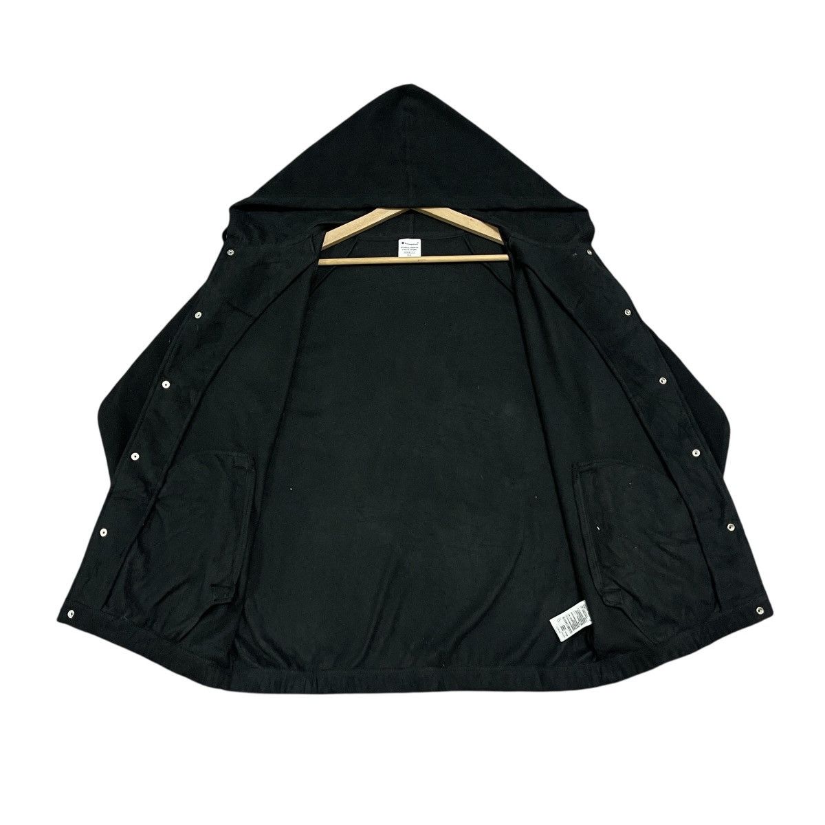 Champion Champion Japan Exclusive Black Hooded Coach Varsity Jacket Size US XL / EU 56 / 4 - 16 Thumbnail